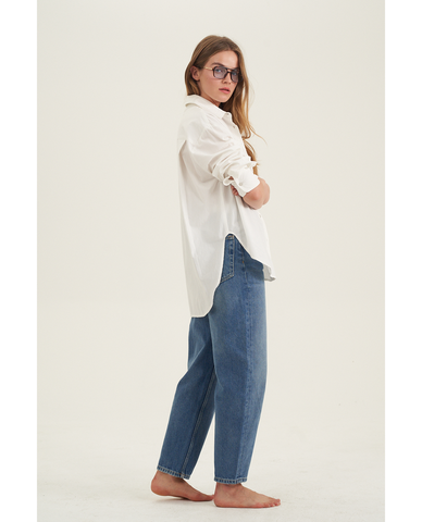 Oversized Cotton Button-Down Shirt