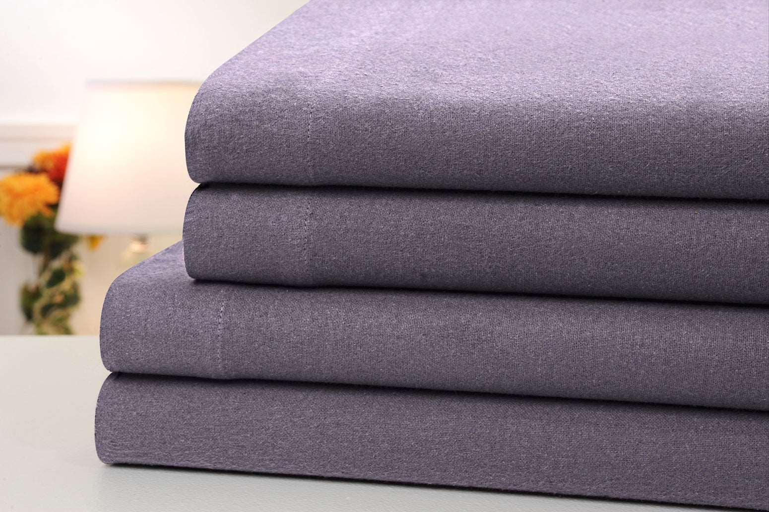  Bibb Home Bibb Home Solid Cotton 4 Piece Sheet Set - Queen - Bonton