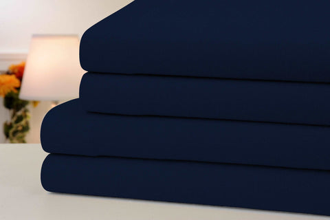 Bibb Home Solid Cotton 4 Piece Sheet Set