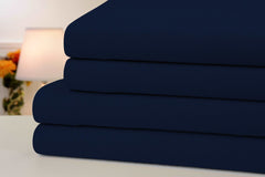 Bibb Home Solid Cotton 4 Piece Sheet Set