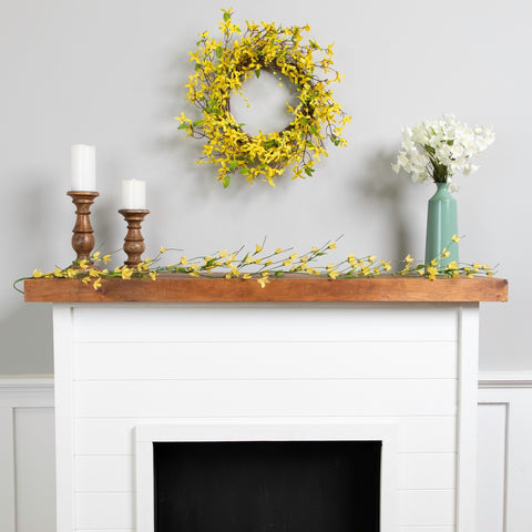 5' X 2" Green and Yellow Artificial Spring Floral Garland - Unlit