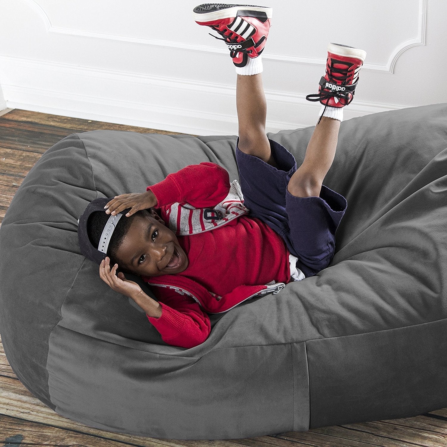  Jaxx Lounger Bean Bag 4' - Charcoal - Bonton