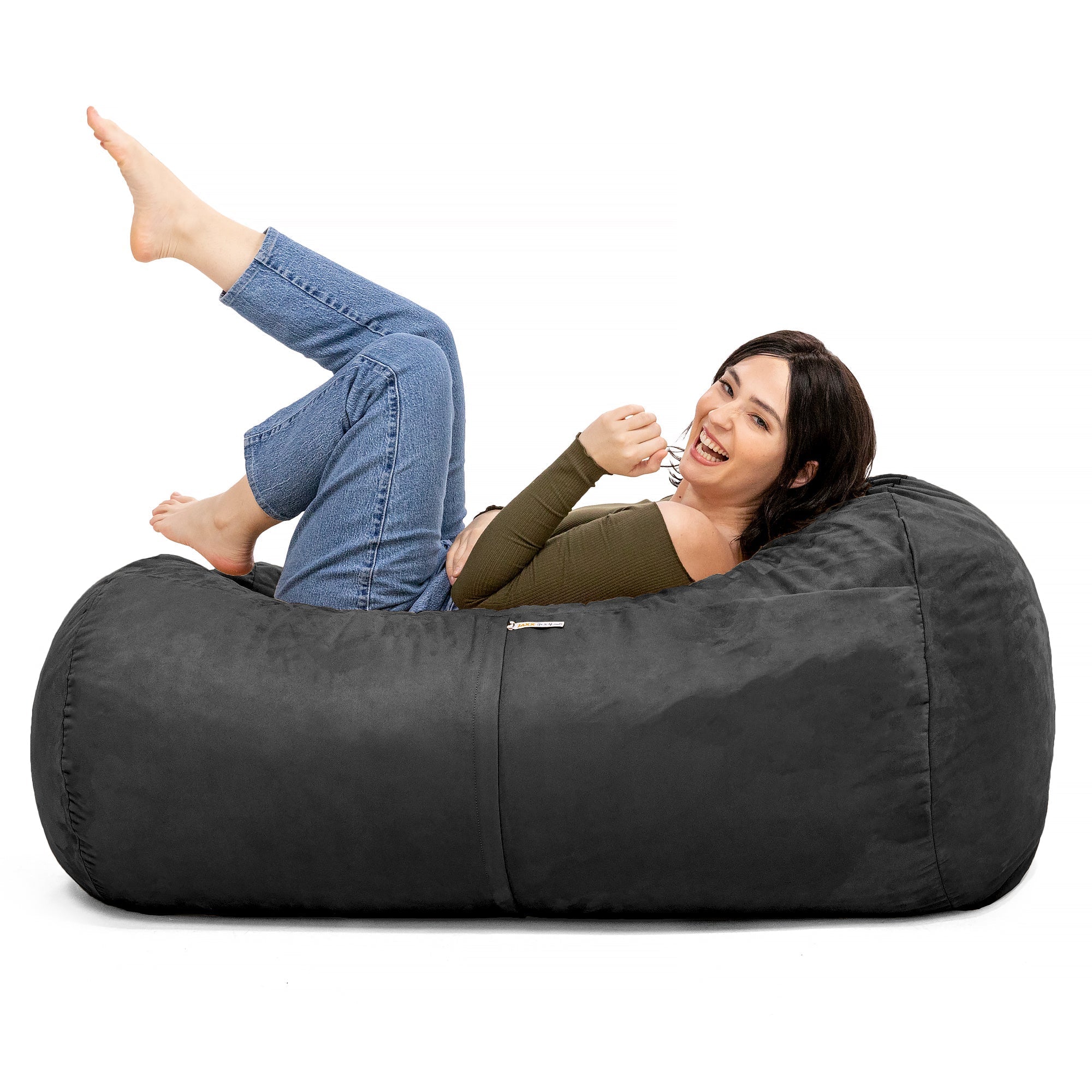  Jaxx Lounger Bean Bag 4' - Black - Bonton