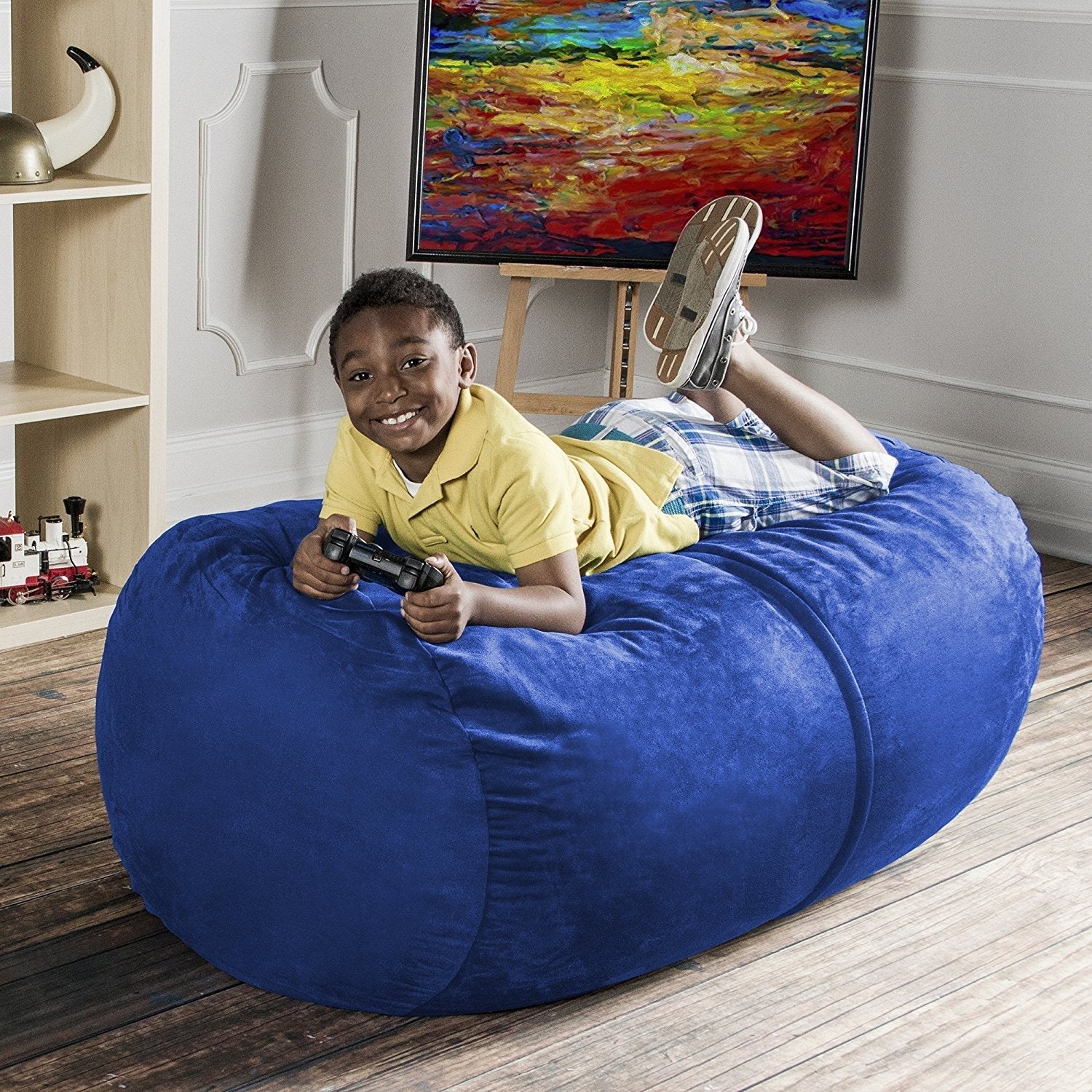  Jaxx Lounger Bean Bag 4' - Blueberry - Bonton