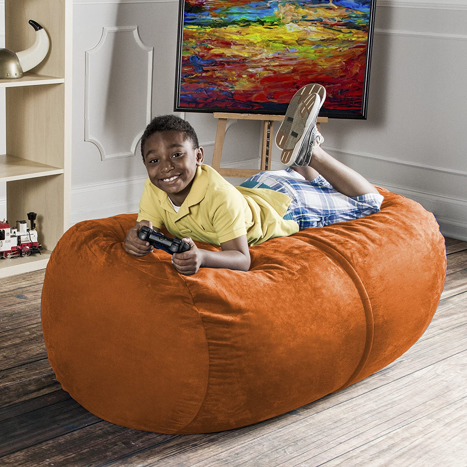  Jaxx Lounger Bean Bag 4' - Mandarin - Bonton