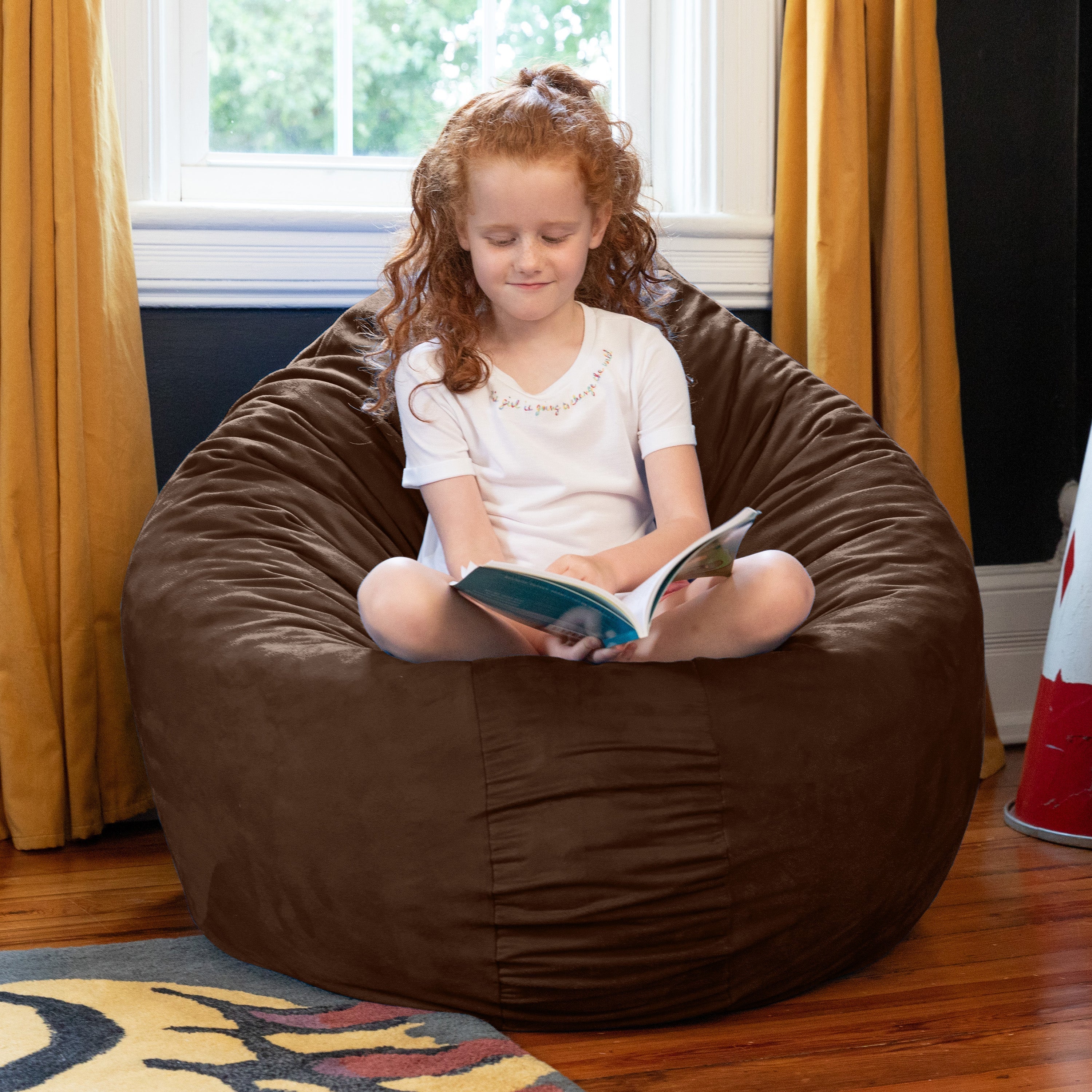  Jaxx Cocoon Kids Bean Bag 4' - Chocolate - Bonton