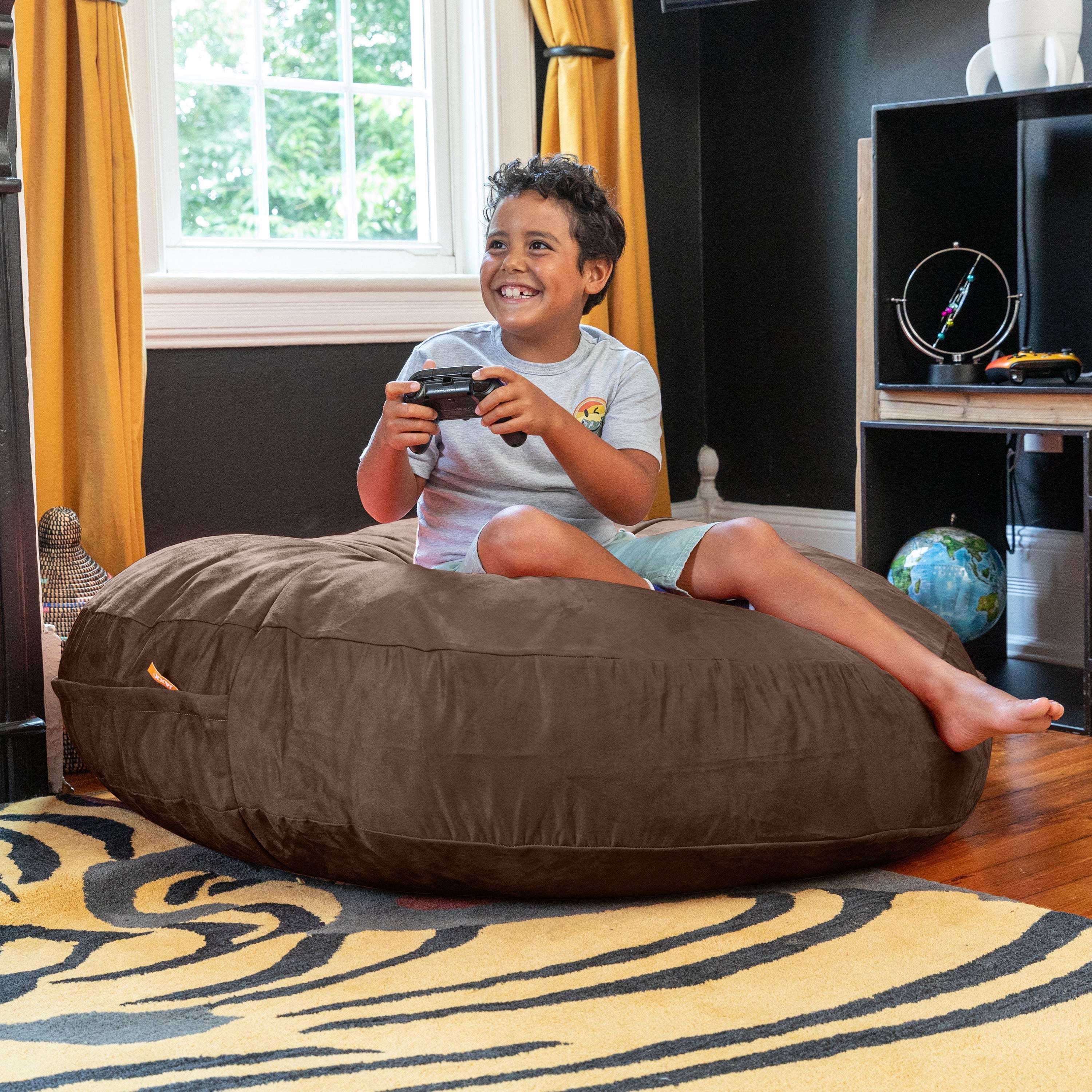  Jaxx Cocoon Kids Bean Bag 4' - Chocolate - Bonton