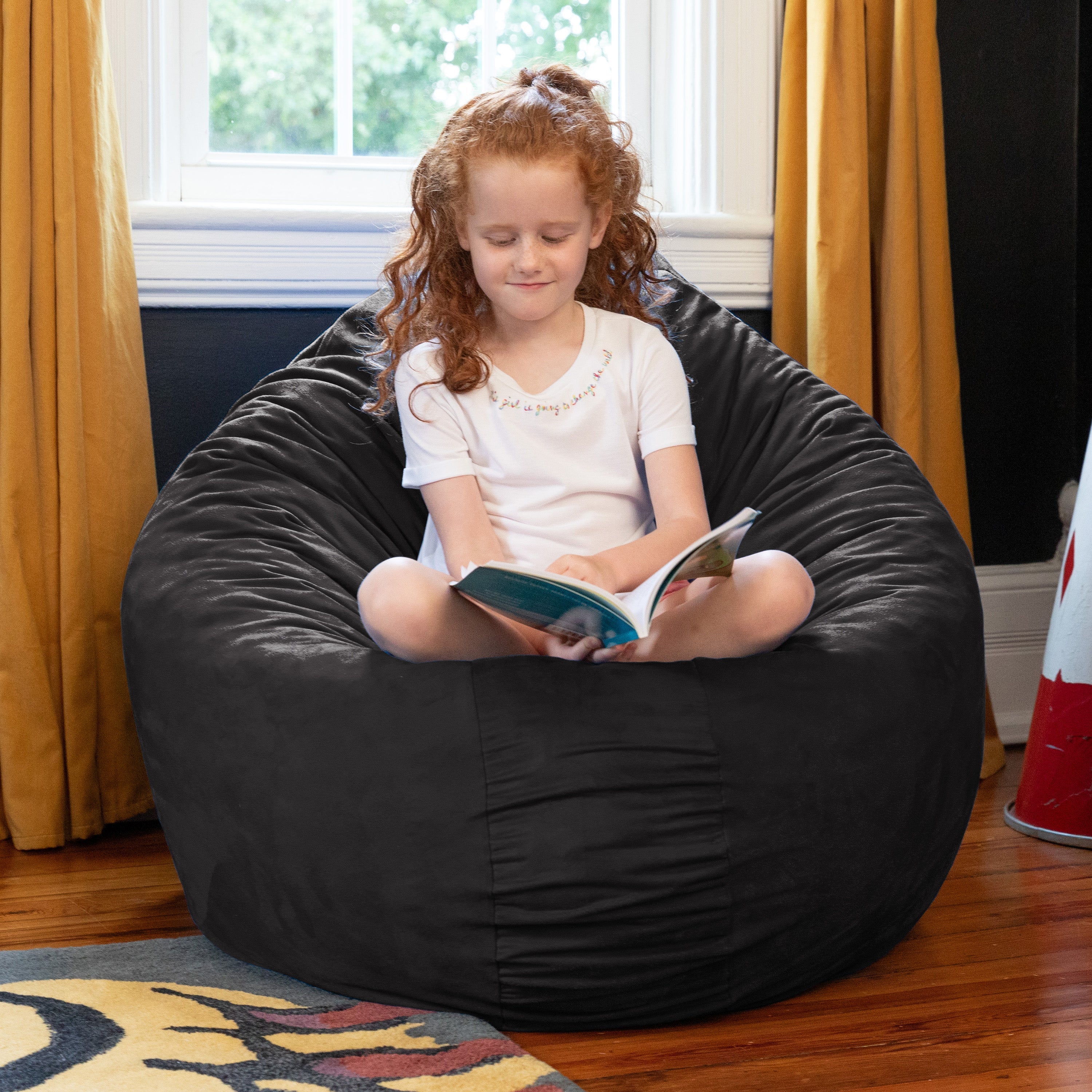  Jaxx Cocoon Kids Bean Bag 4' - Black - Bonton