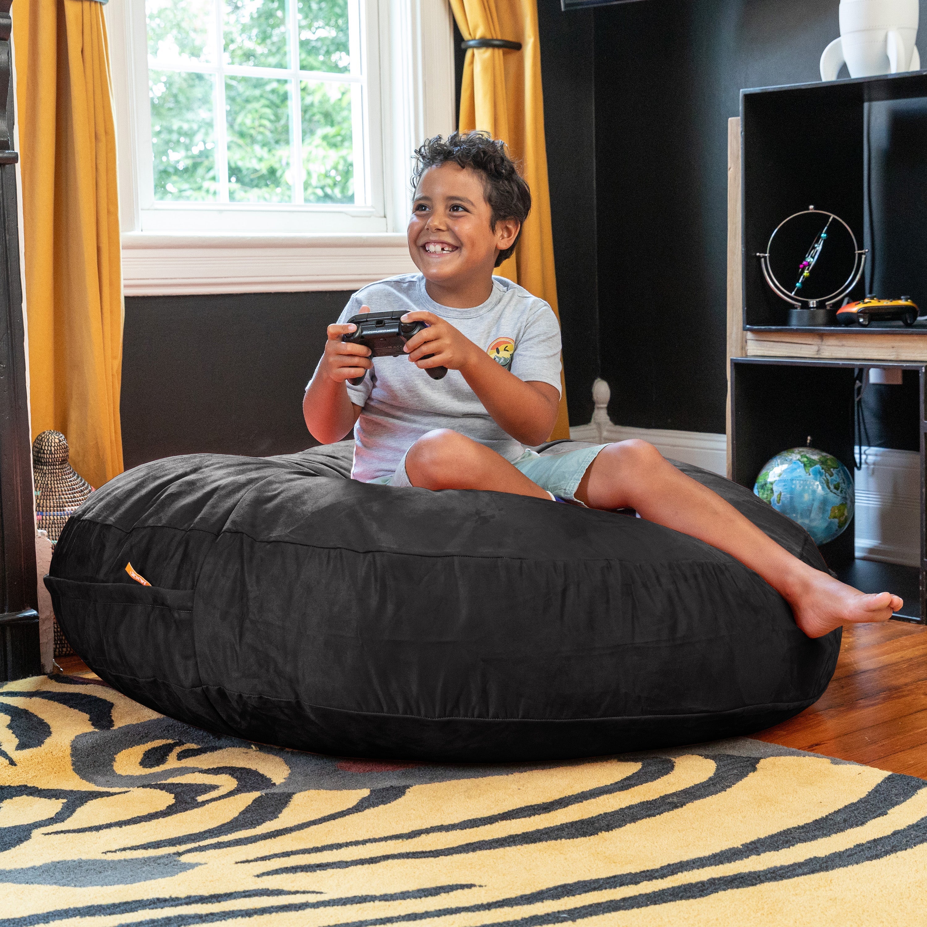  Jaxx Cocoon Kids Bean Bag 4' - Black - Bonton