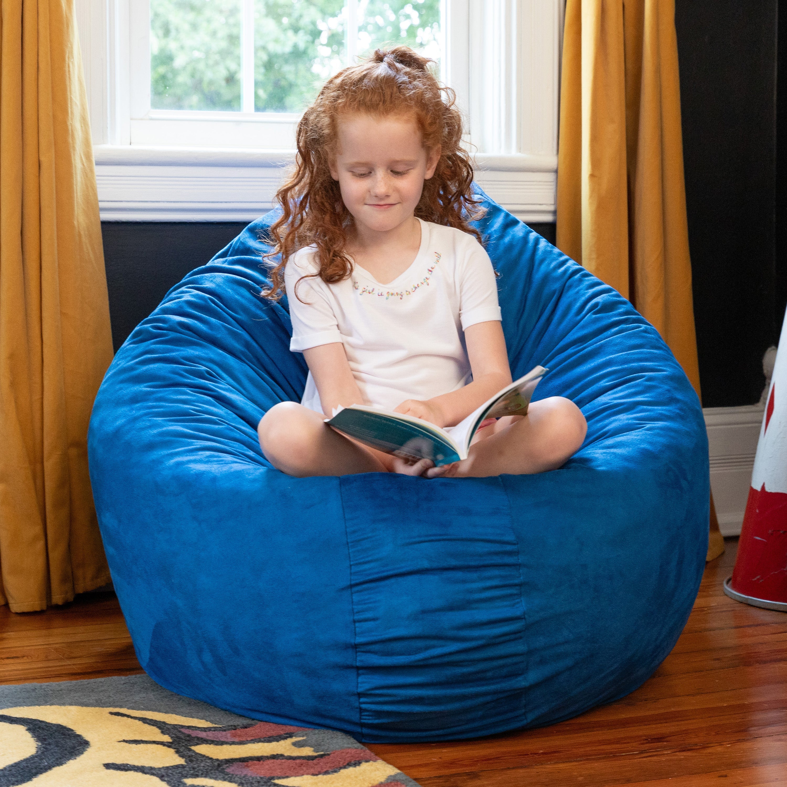  Jaxx Cocoon Kids Bean Bag 4' - Blueberry - Bonton