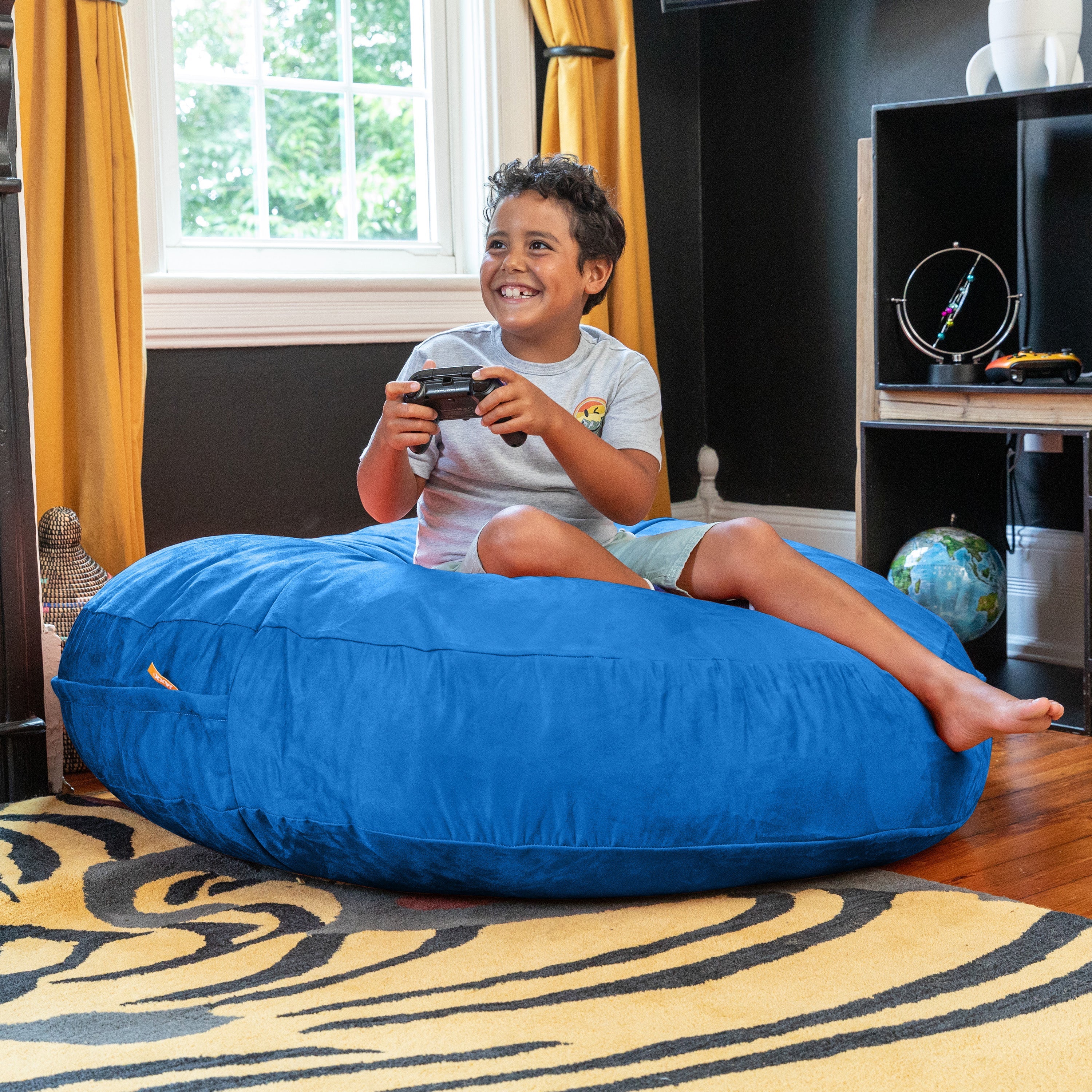  Jaxx Cocoon Kids Bean Bag 4' - Blueberry - Bonton