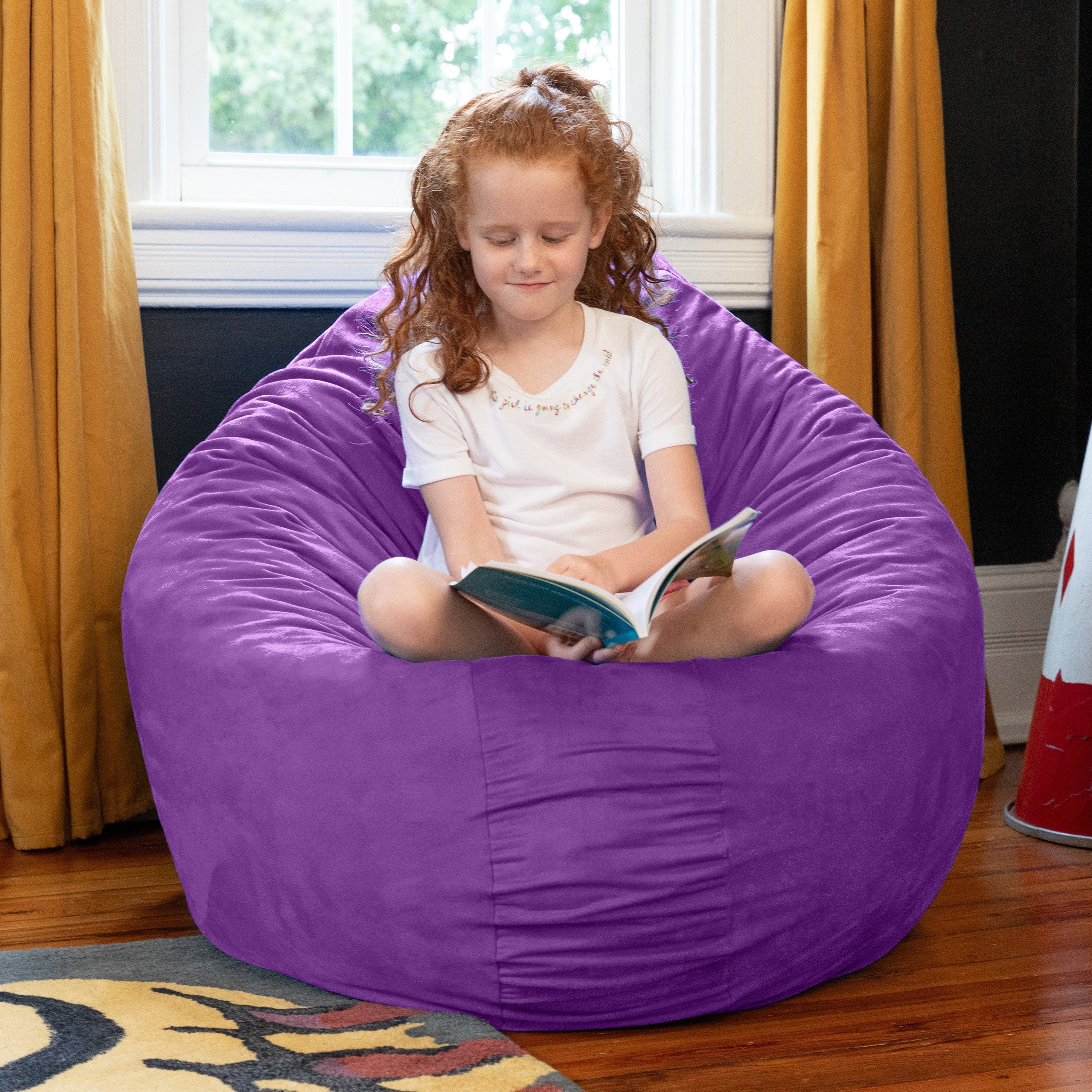  Jaxx Cocoon Kids Bean Bag 4' - Grape - Bonton