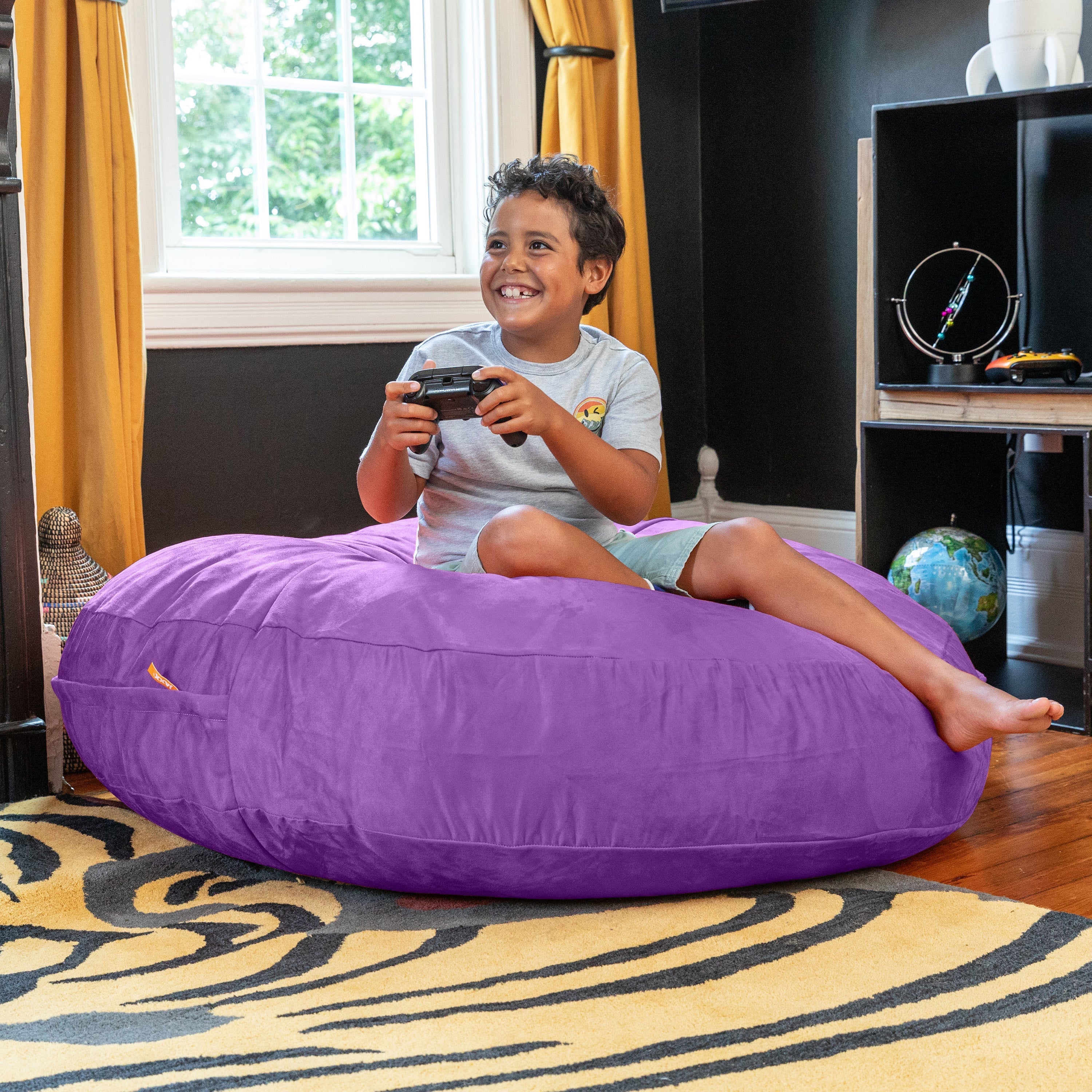  Jaxx Cocoon Kids Bean Bag 4' - Grape - Bonton