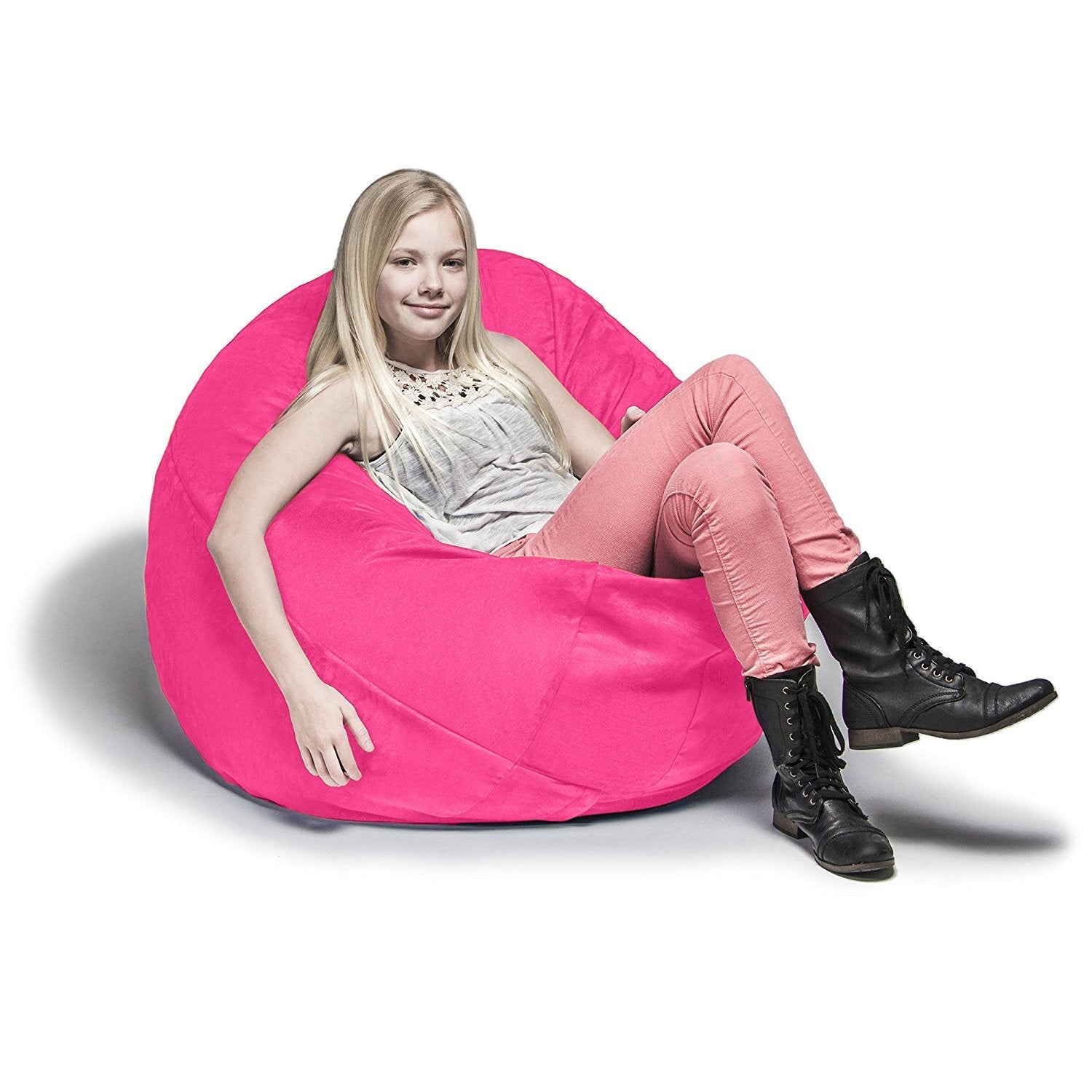  Jaxx Cocoon Kids Bean Bag 4' - Fuchsia - Bonton