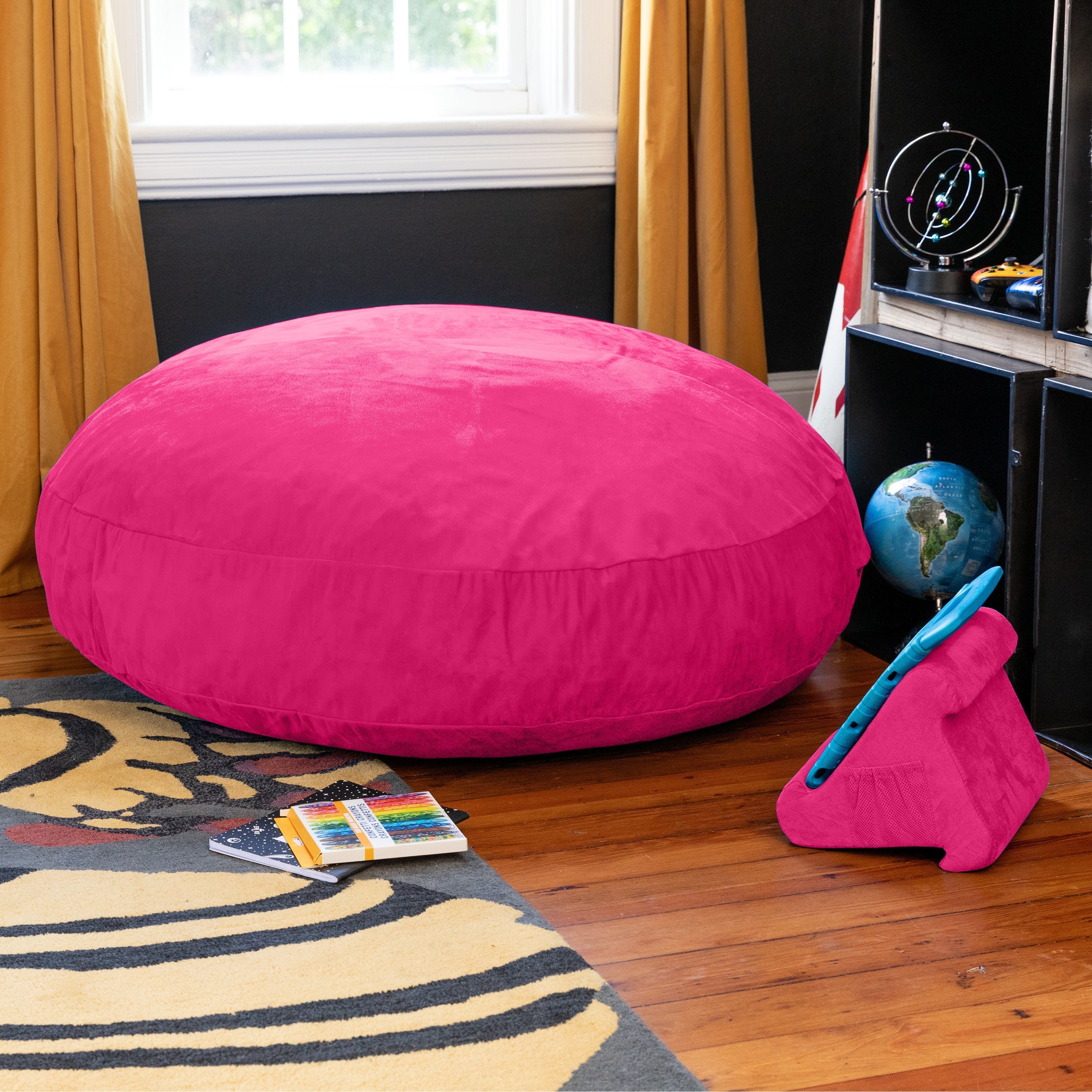  Jaxx Cocoon Kids Bean Bag 4' - Fuchsia - Bonton