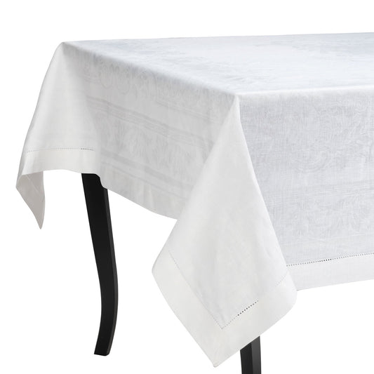 Arboretum 71" X 71" Linen Tablecloth - White