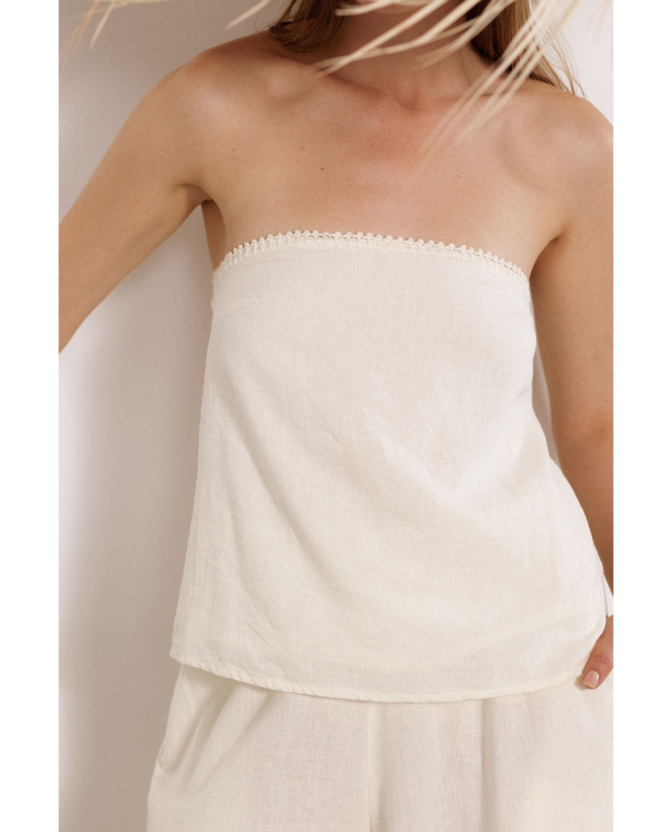  Gottex Beach Life Boundless Bandeau Cover-Up Top- Cream - Cream - Bonton