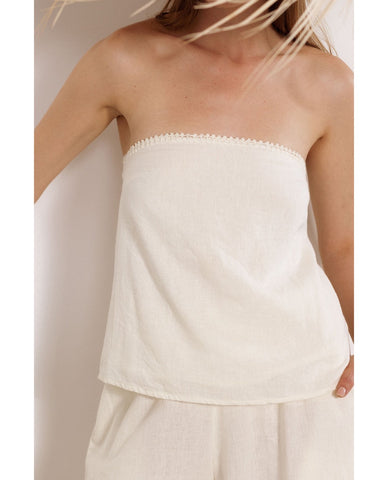 Boundless Bandeau Cover-Up Top- Cream