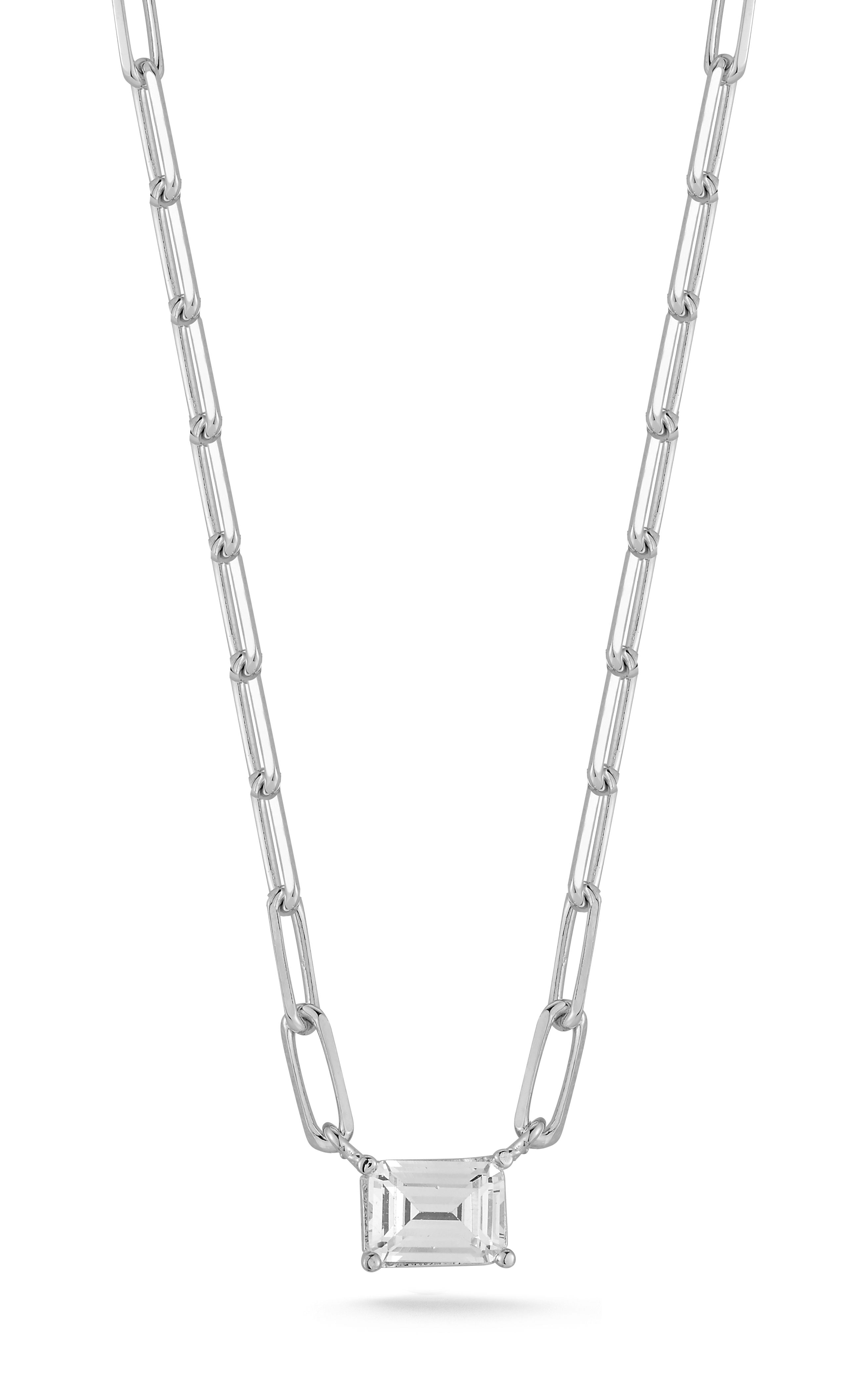  Relativity Paperclip Solitaire Necklace - Gold - Bonton