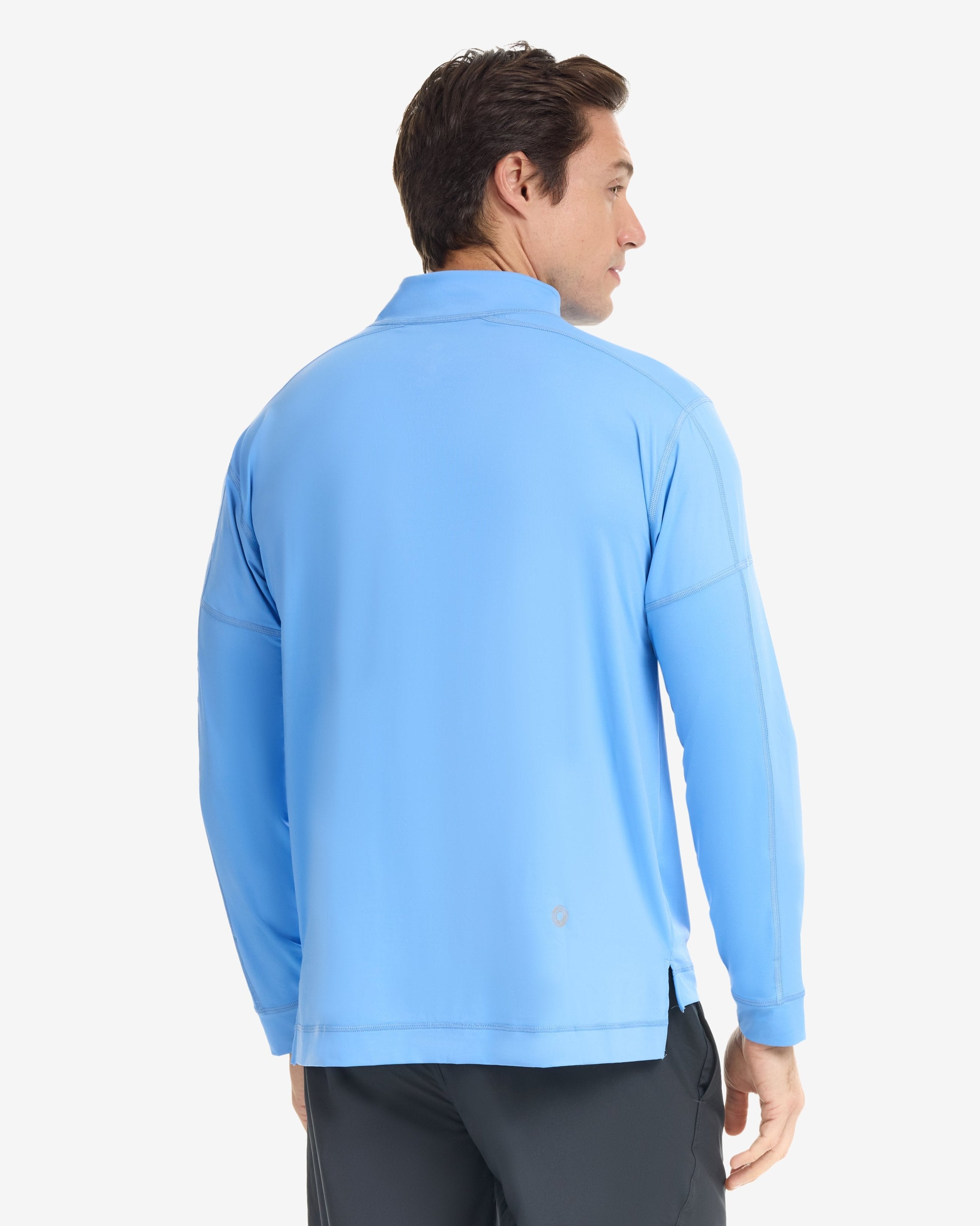  BloqUV MEN'S MOCK ZIP TOP (12001) - Black - Bonton
