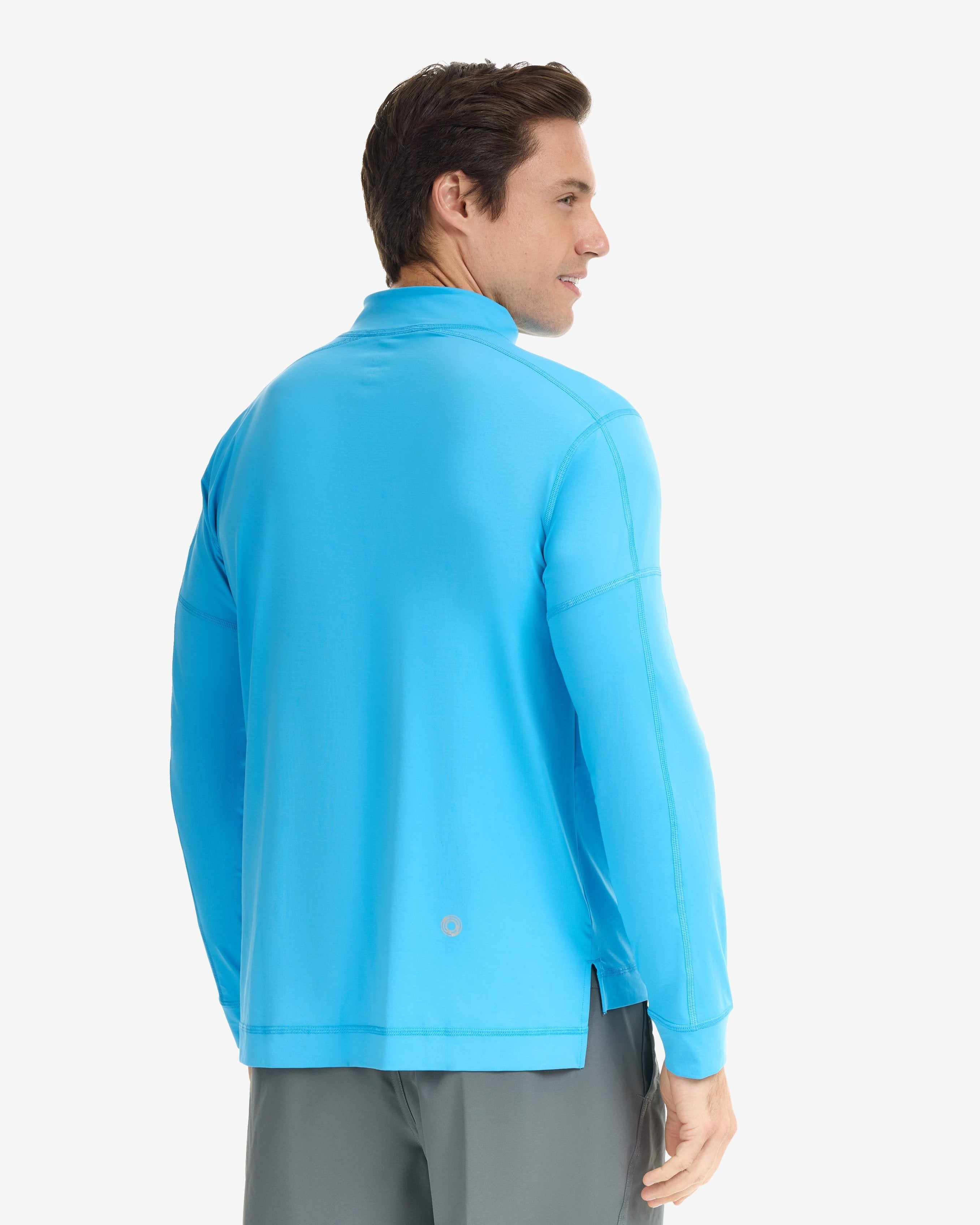  BloqUV MEN'S MOCK ZIP TOP (12001) - Black - Bonton