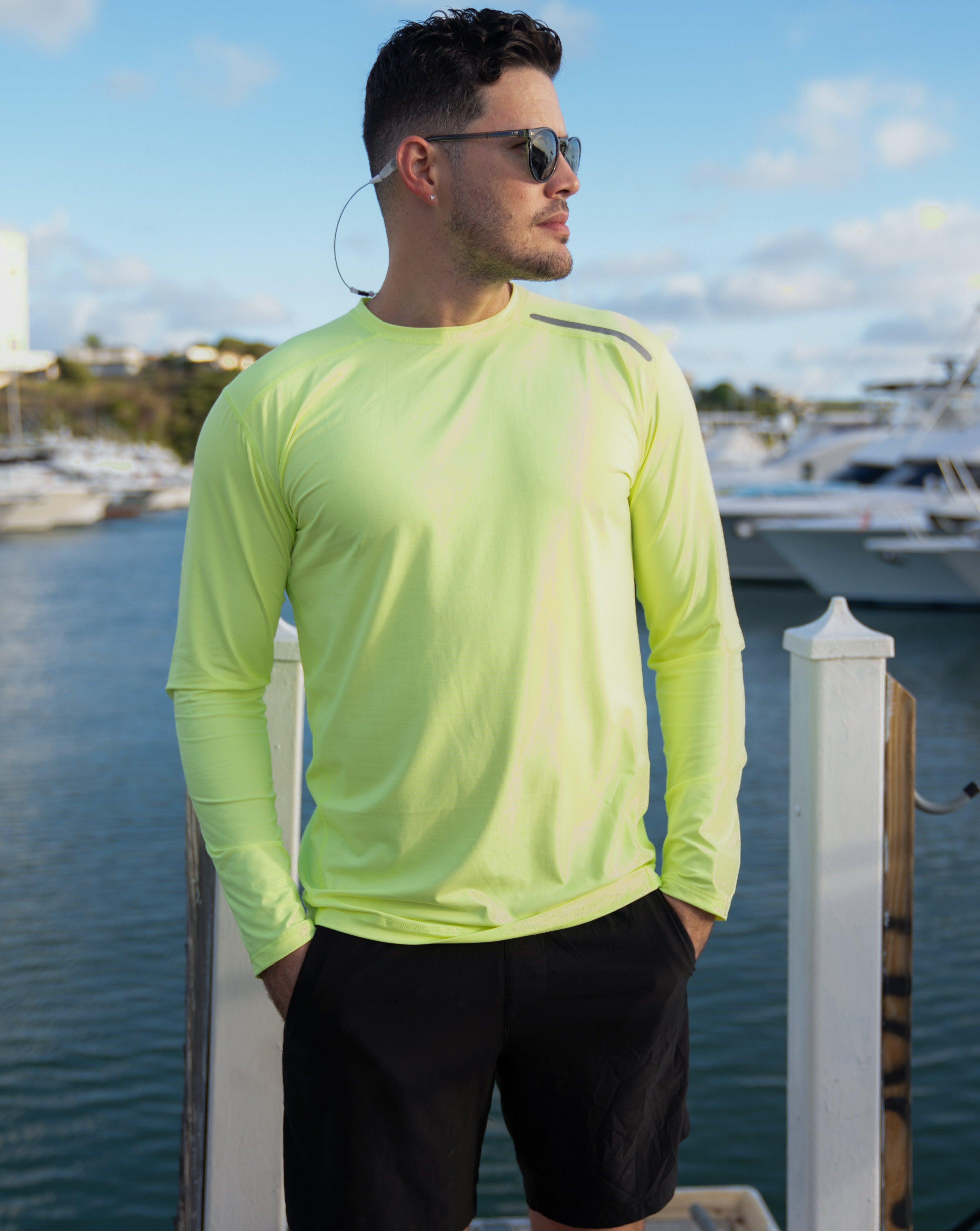  BloqUV MEN'S LONG SLEEVE JET TEE (12002) - Black - Bonton