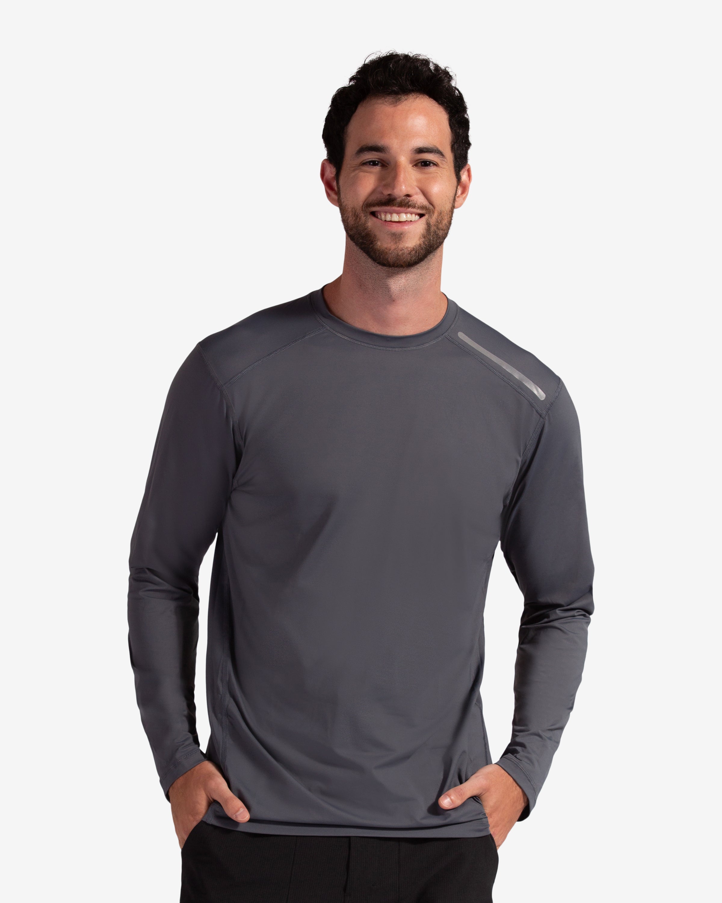  BloqUV MEN'S LONG SLEEVE JET TEE (12002) - Black - Bonton