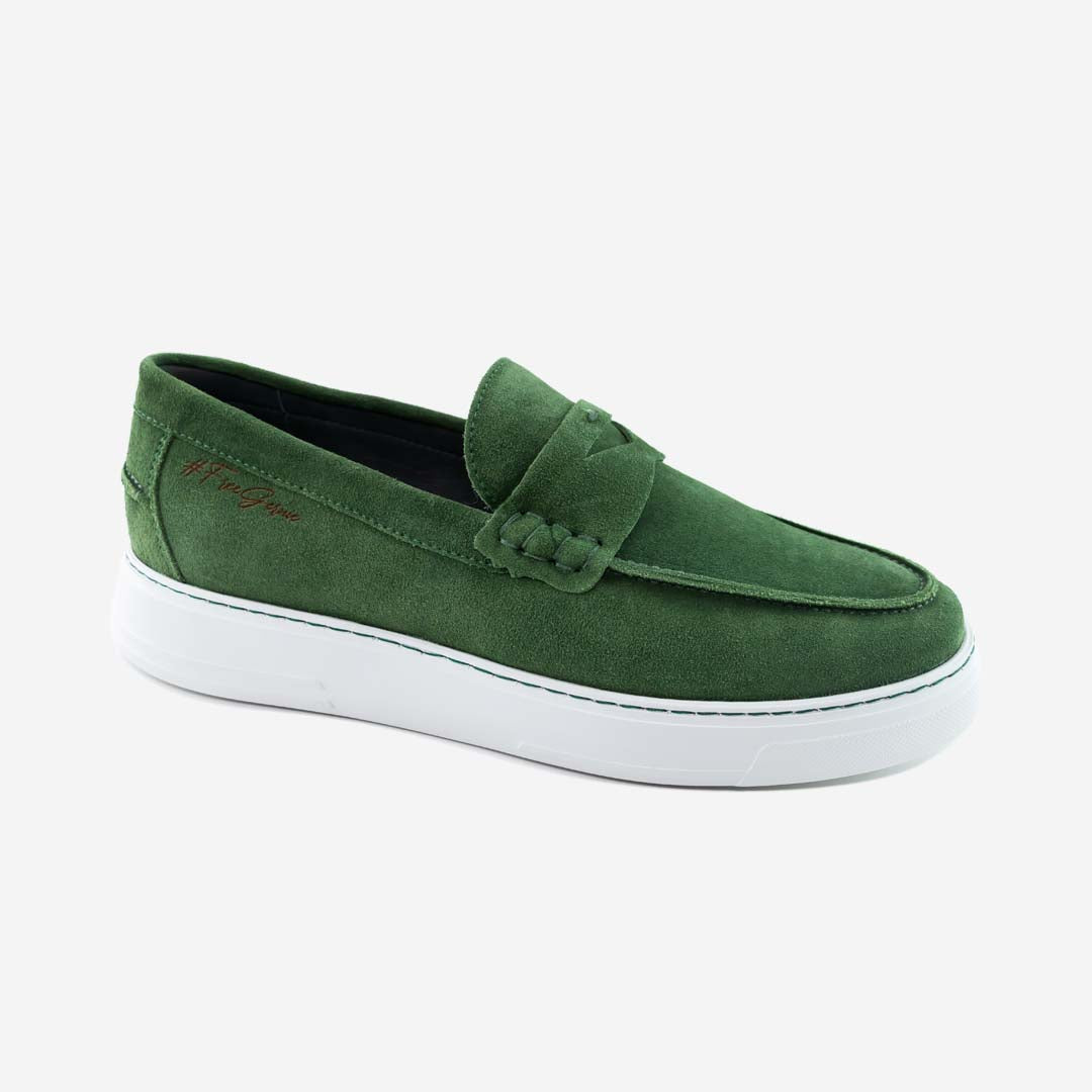  Gernie NYC 22's Penny Leather Low Top - Hunter Suede - Bonton