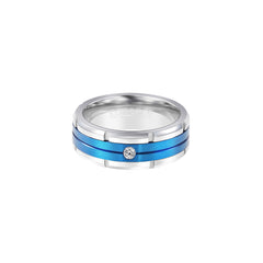 Men's Spinner CZ Ring with Stone