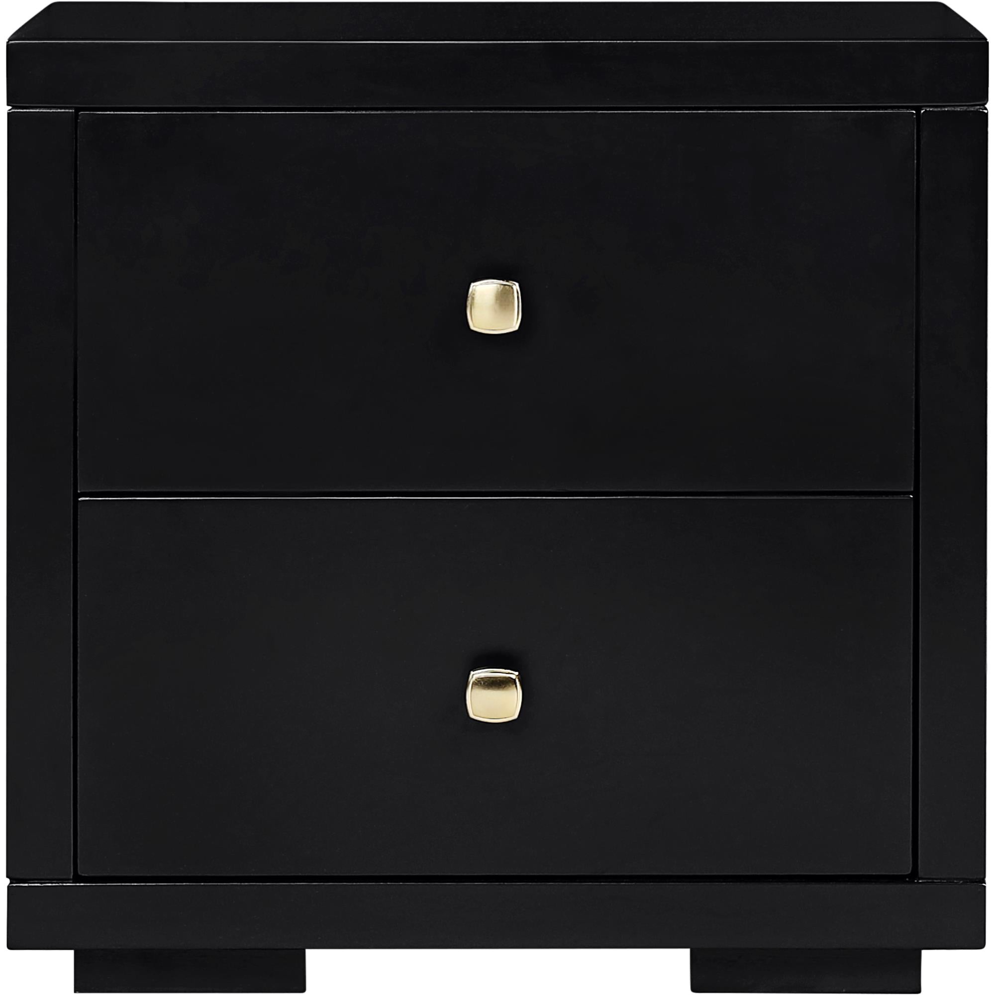  Camden Isle Wood Nightstand - Black - Bonton
