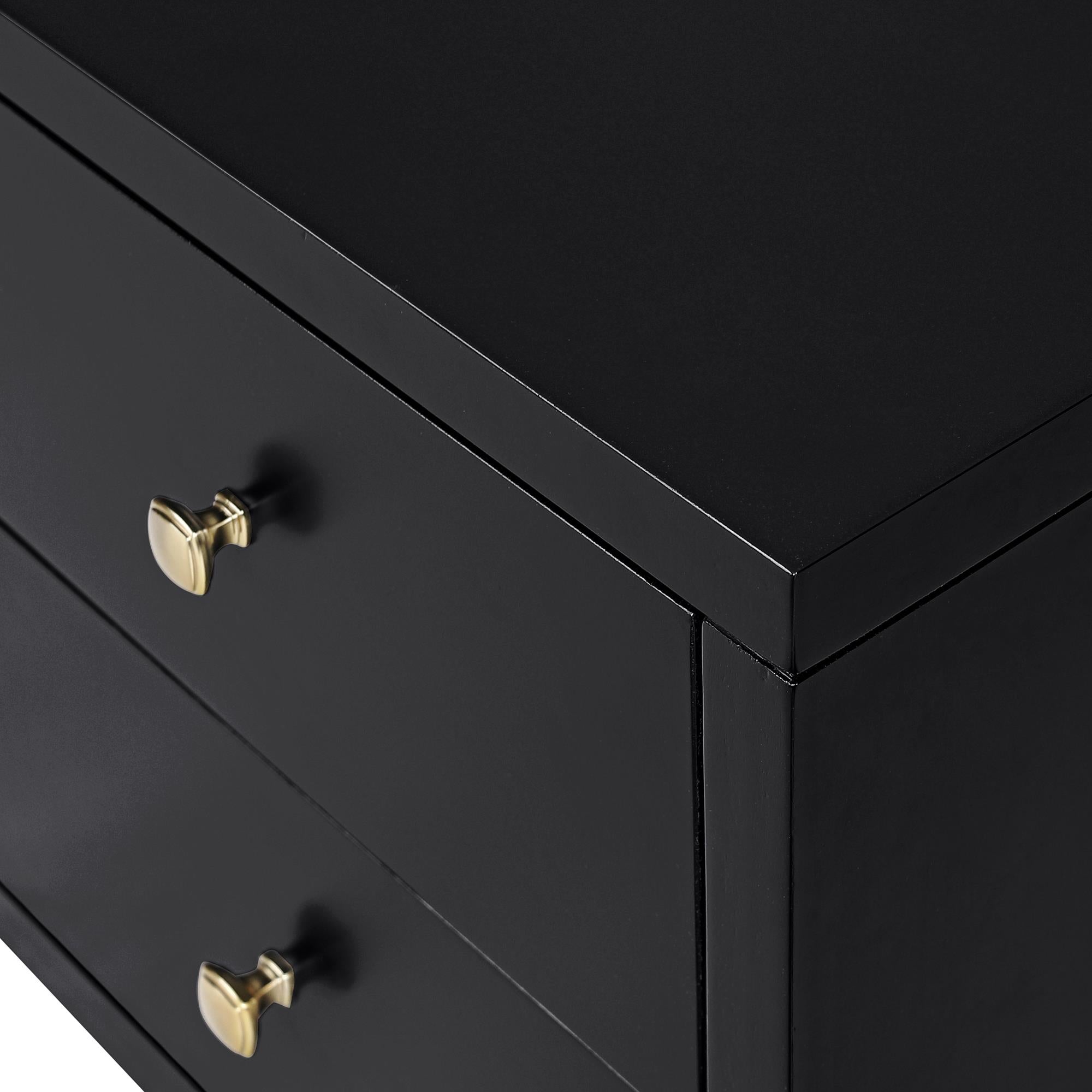  Camden Isle Wood Nightstand - Black - Bonton
