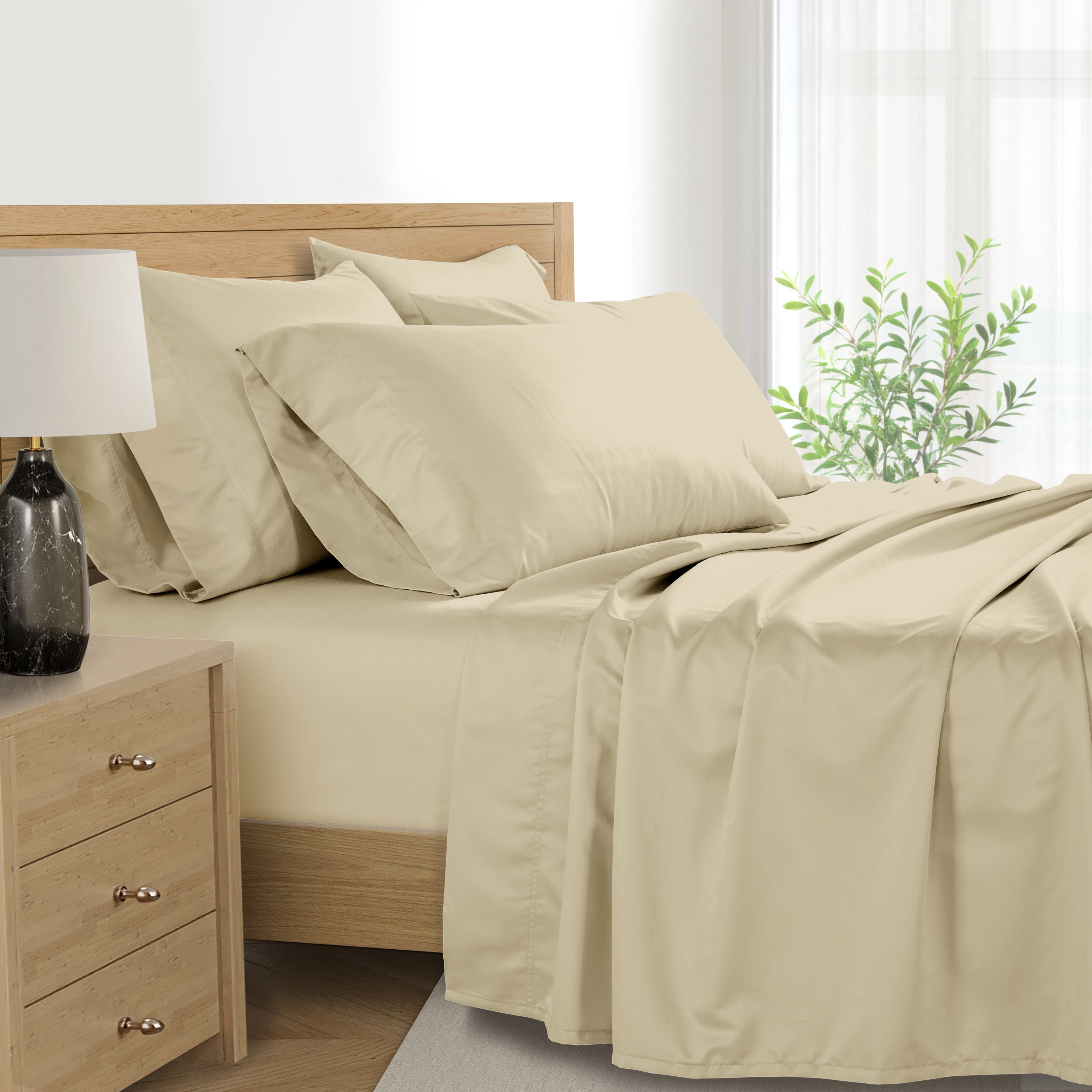  Kathy Ireland Home Kathy Ireland 1000 Thread Count Egyptian Cotton Rich 6-Piece Sheet Set - King - Bonton