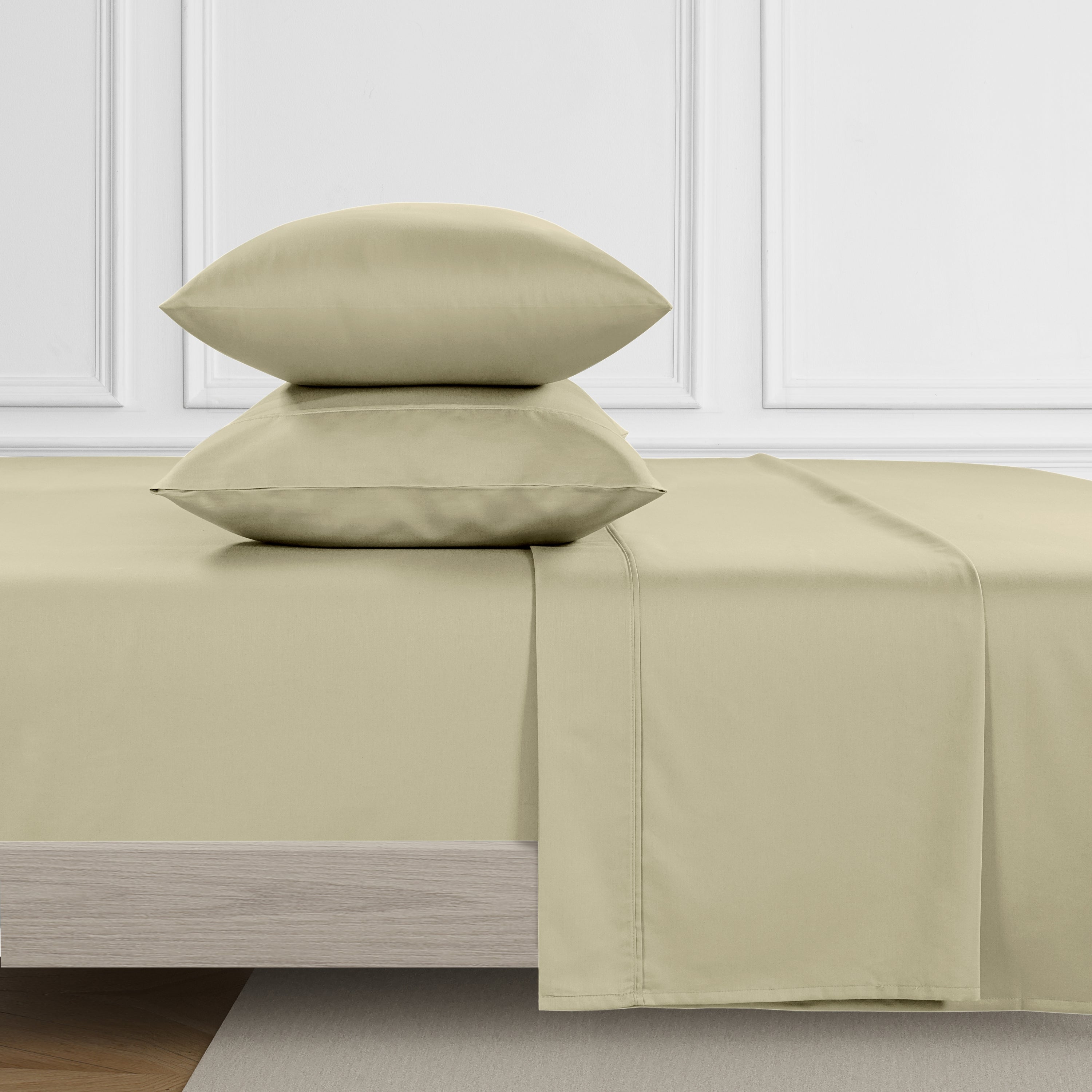  Kathy Ireland Home Kathy Ireland 500 Thread Count Tencel Cooling Cotton 4-Piece Sheet Set - King - Bonton