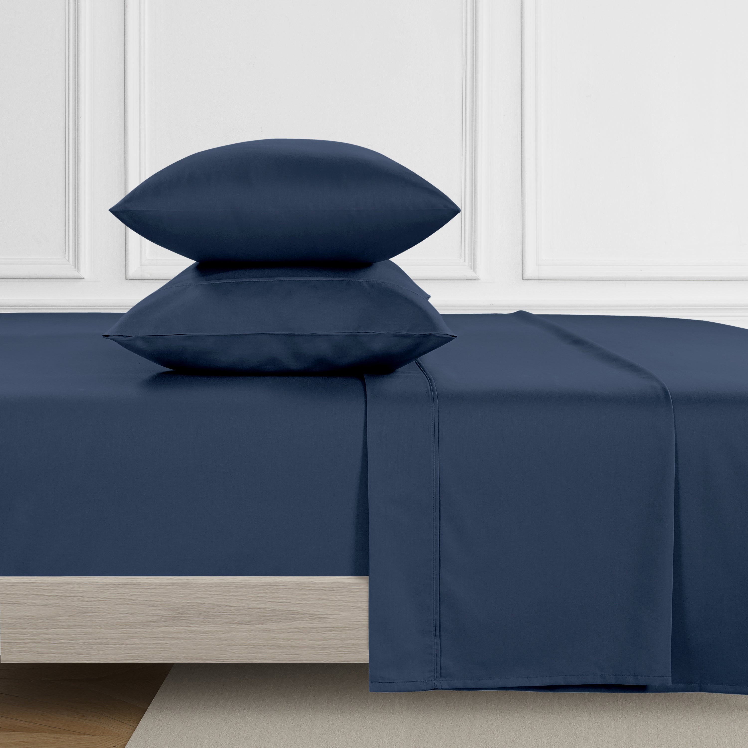  Kathy Ireland Home Kathy Ireland 500 Thread Count Tencel Cooling Cotton 4-Piece Sheet Set - King - Bonton