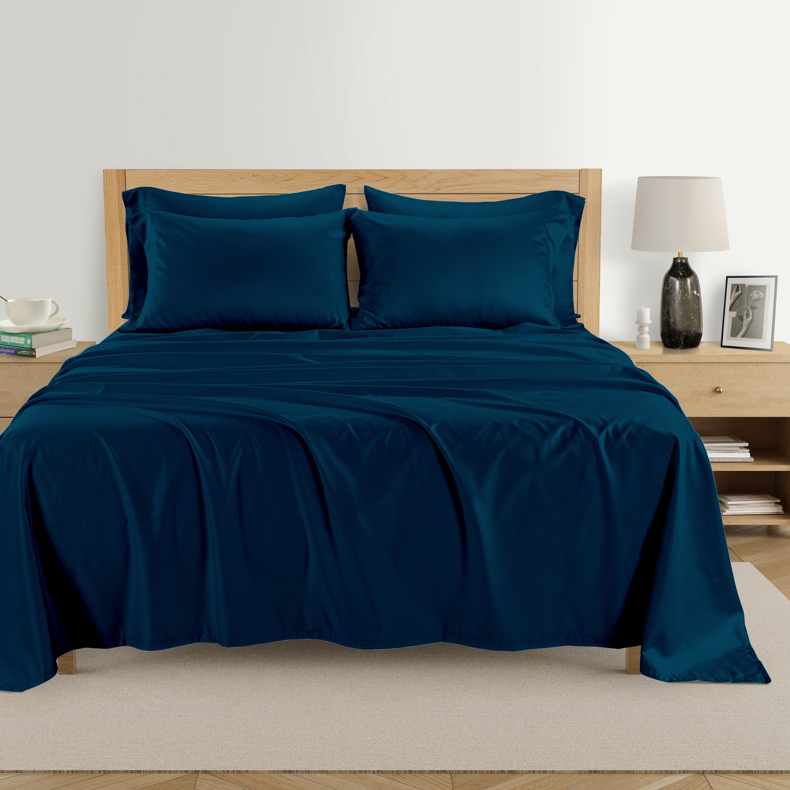  Kathy Ireland Home Kathy Ireland 1000 Thread Count Egyptian Cotton Rich 6-Piece Sheet Set - King - Bonton