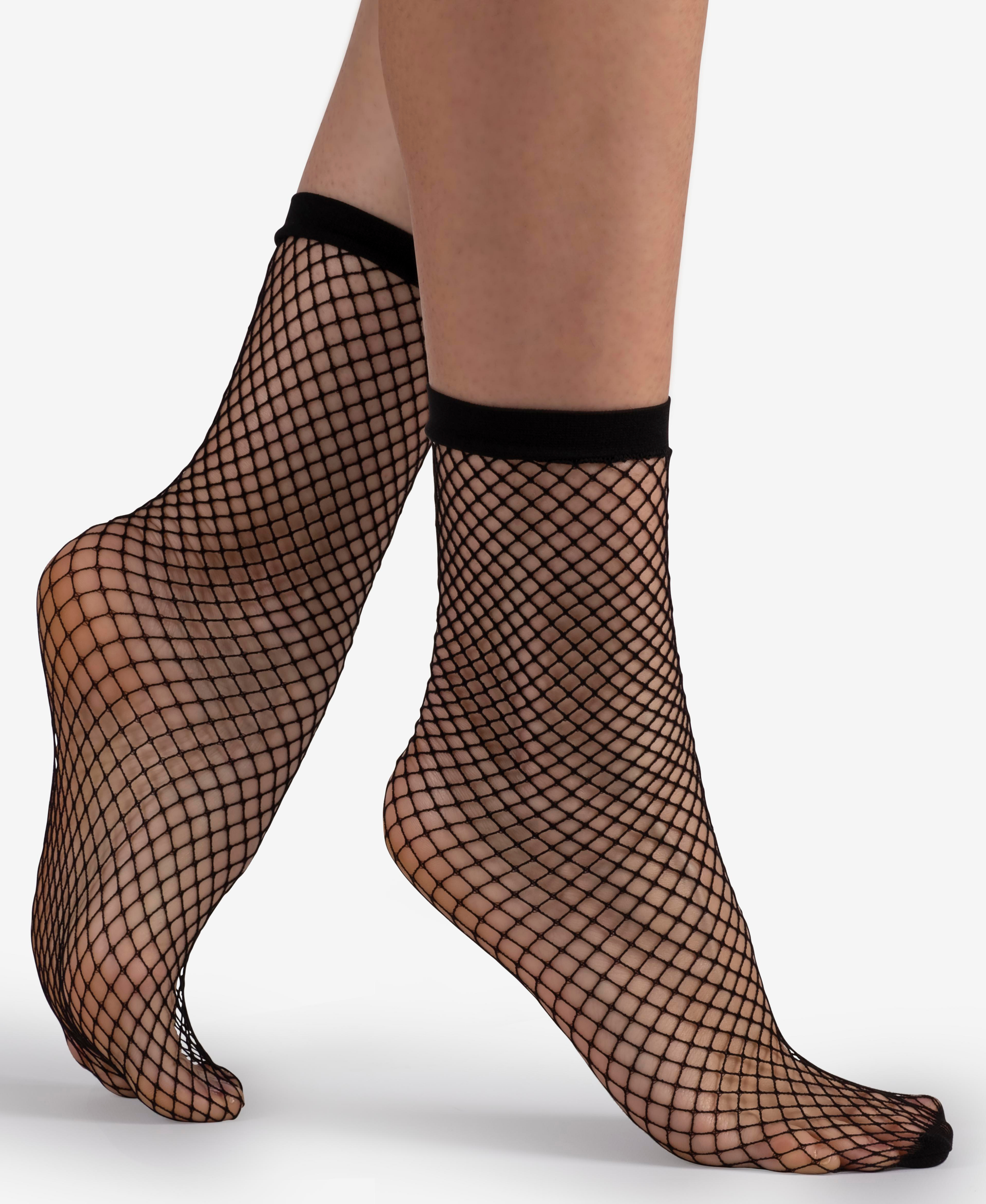  LECHERY LECHERY FISHNET SOCKS (2 PACK) - BLACK - Bonton