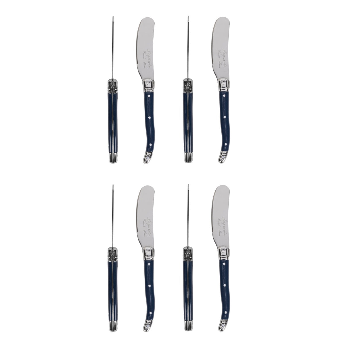  French Home French Home Laguiole Set of 8 Spreaders With Navy Handles - Default Title - Bonton