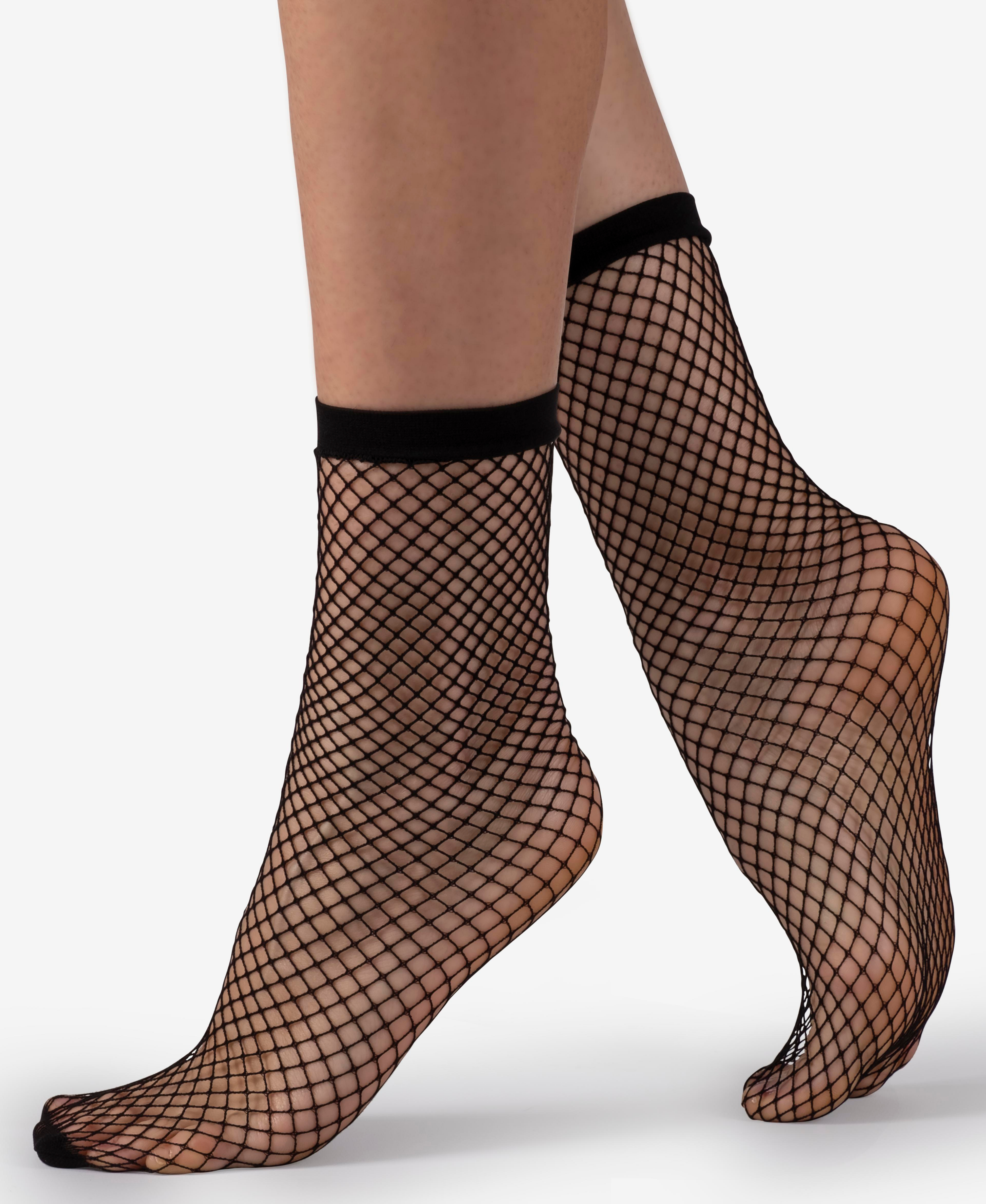  LECHERY LECHERY FISHNET SOCKS (2 PACK) - BLACK - Bonton