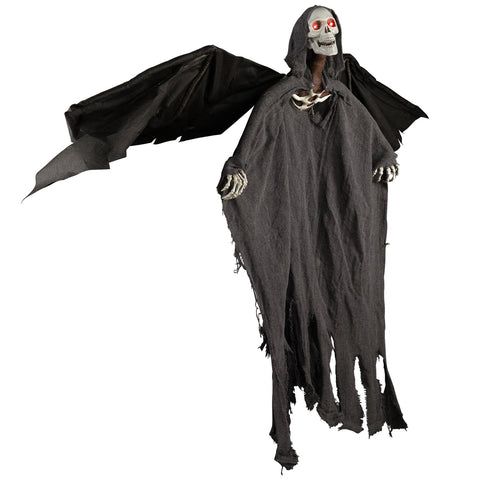 50" LED Lighted and Animated Winged Grim Reaper Halloween Decoration
