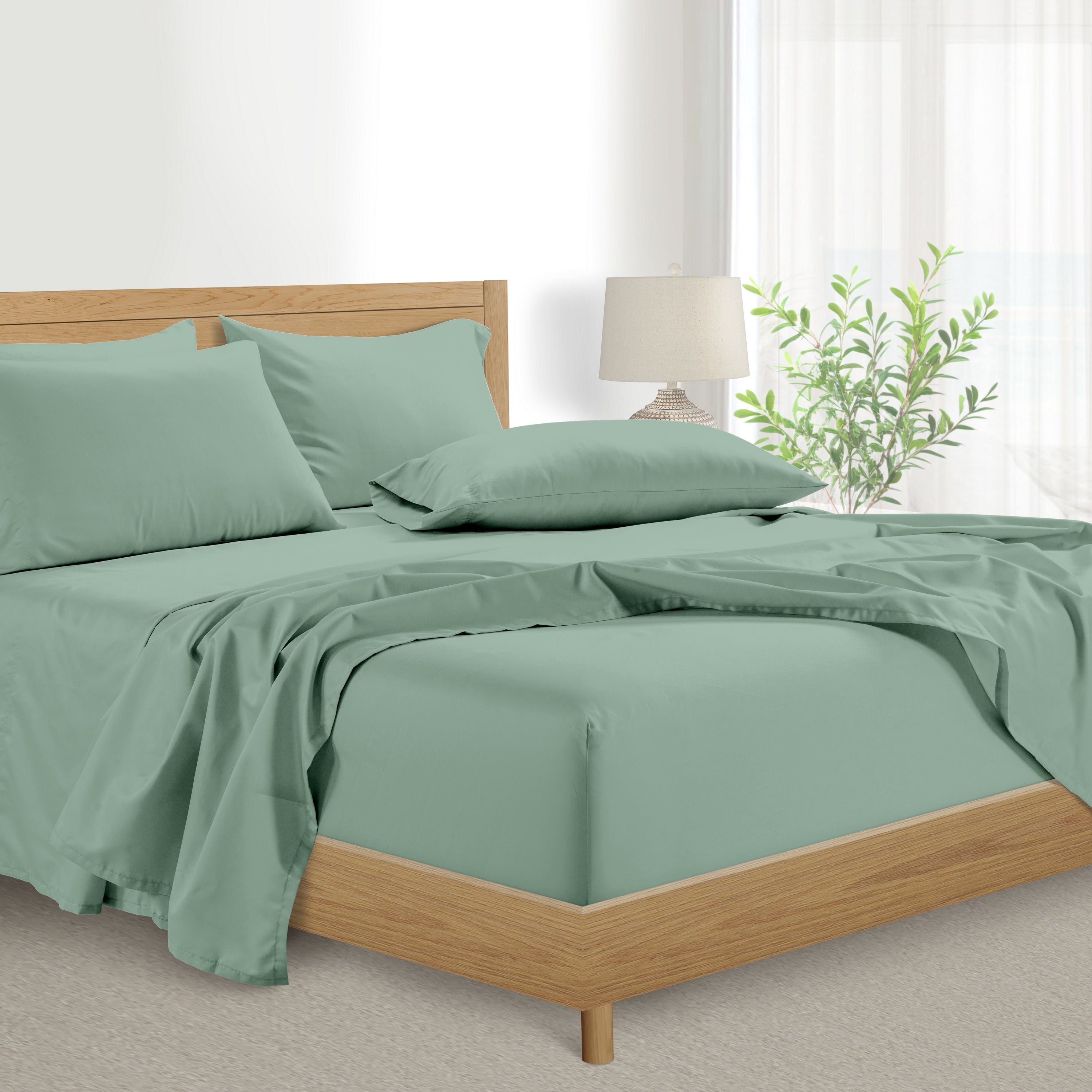  Kathy Ireland Home Kathy Ireland 1000 Thread Count Egyptian Cotton Rich 6-Piece Sheet Set - King - Bonton
