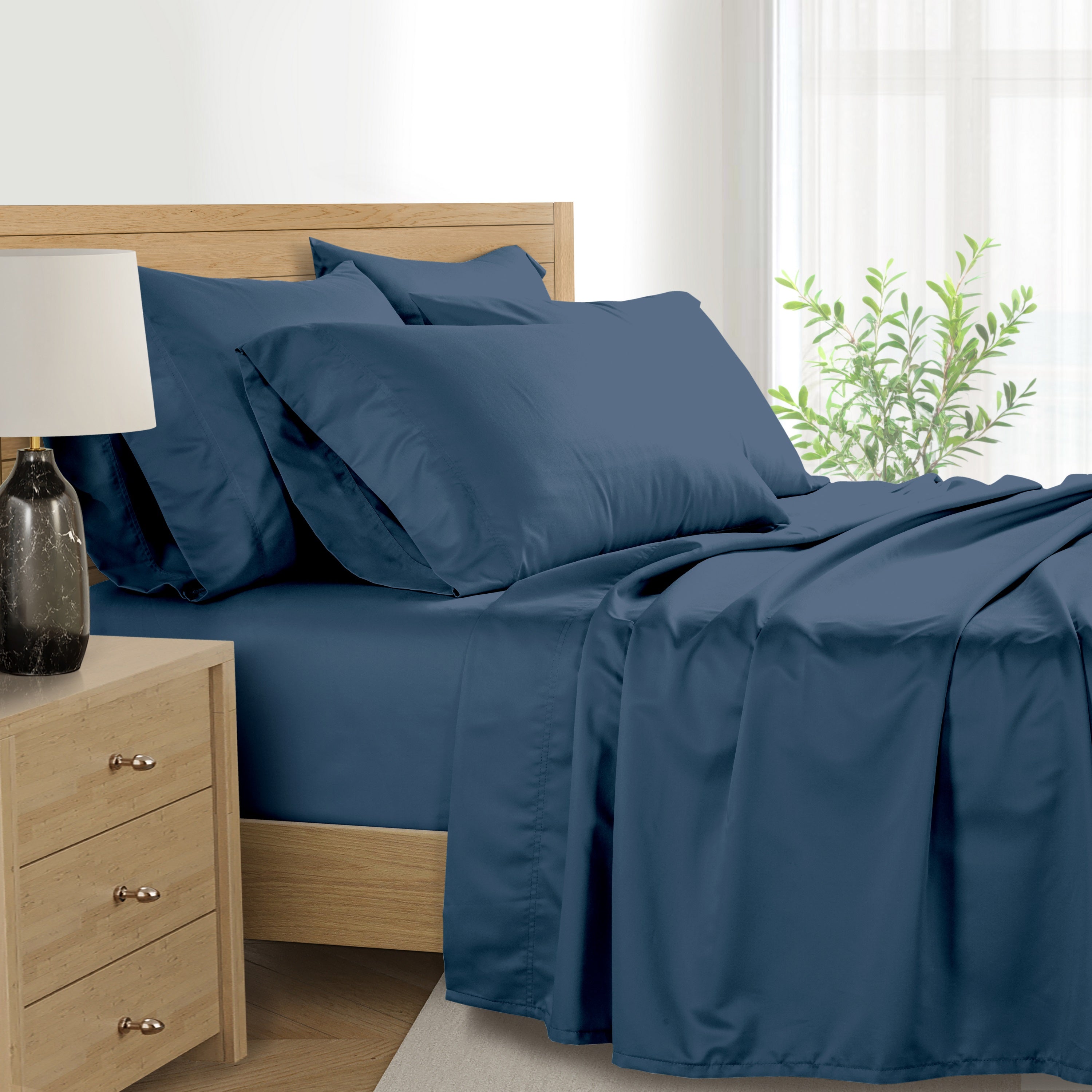  Kathy Ireland Home Kathy Ireland 1000 Thread Count Egyptian Cotton Rich 6-Piece Sheet Set - King - Bonton