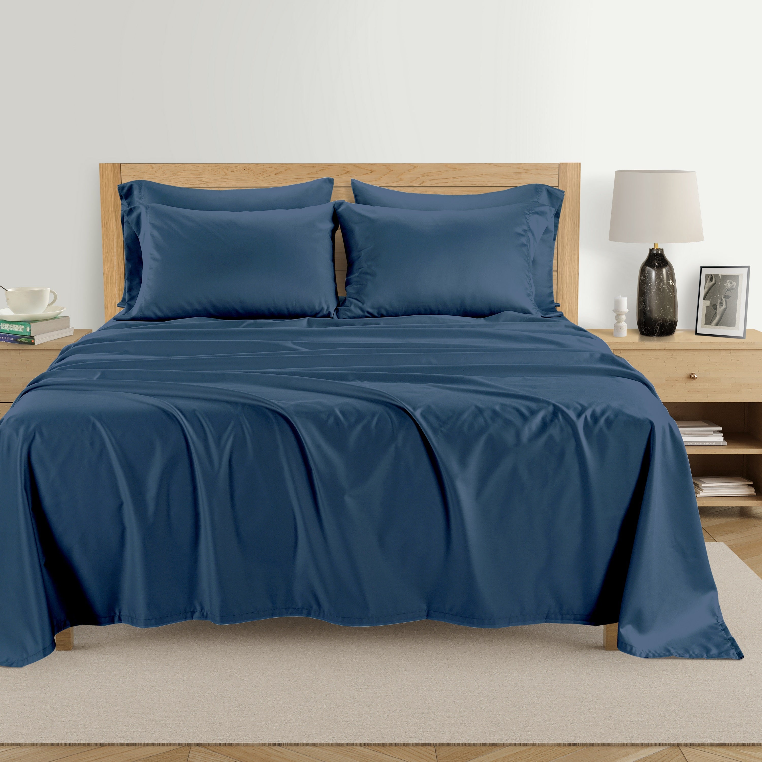  Kathy Ireland Home Kathy Ireland 1000 Thread Count Egyptian Cotton Rich 6-Piece Sheet Set - King - Bonton