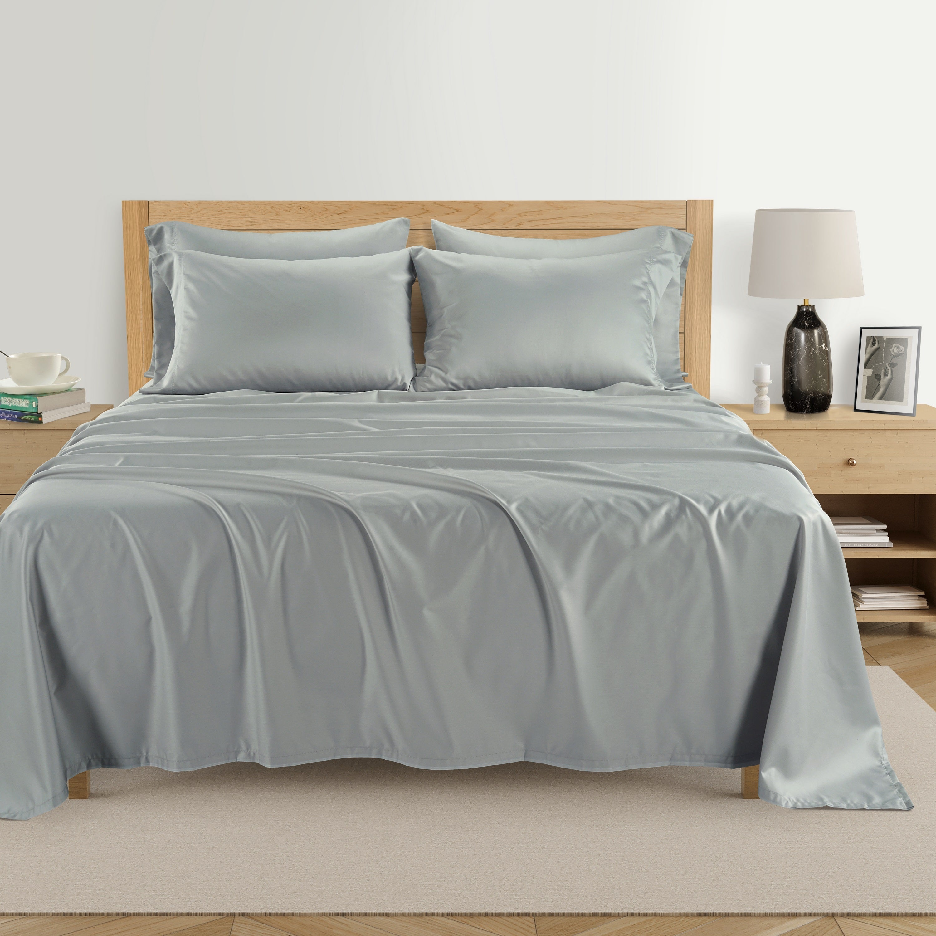  Kathy Ireland Home Kathy Ireland 1000 Thread Count Egyptian Cotton Rich 6-Piece Sheet Set - King - Bonton