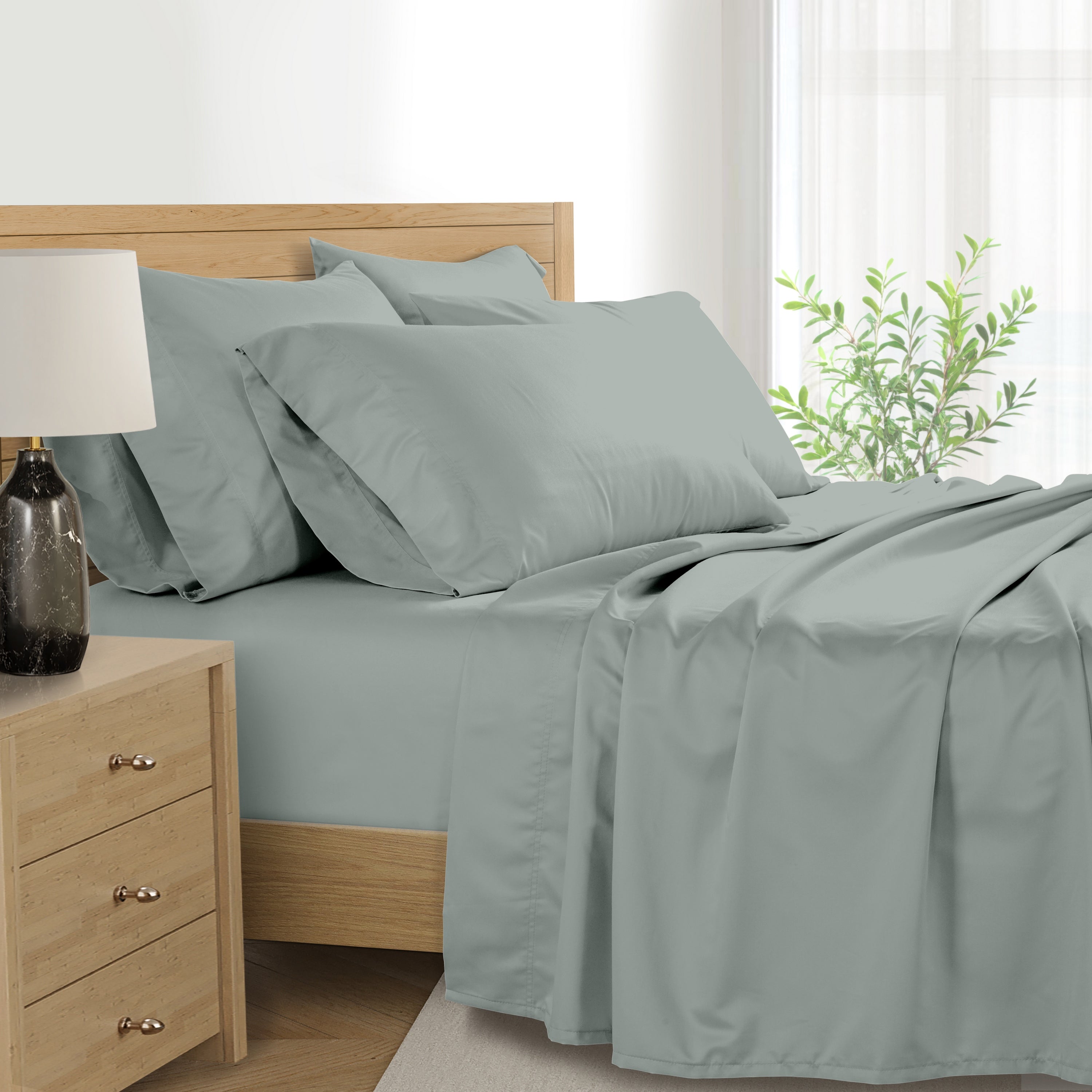  Kathy Ireland Home Kathy Ireland 1000 Thread Count Egyptian Cotton Rich 6-Piece Sheet Set - King - Bonton