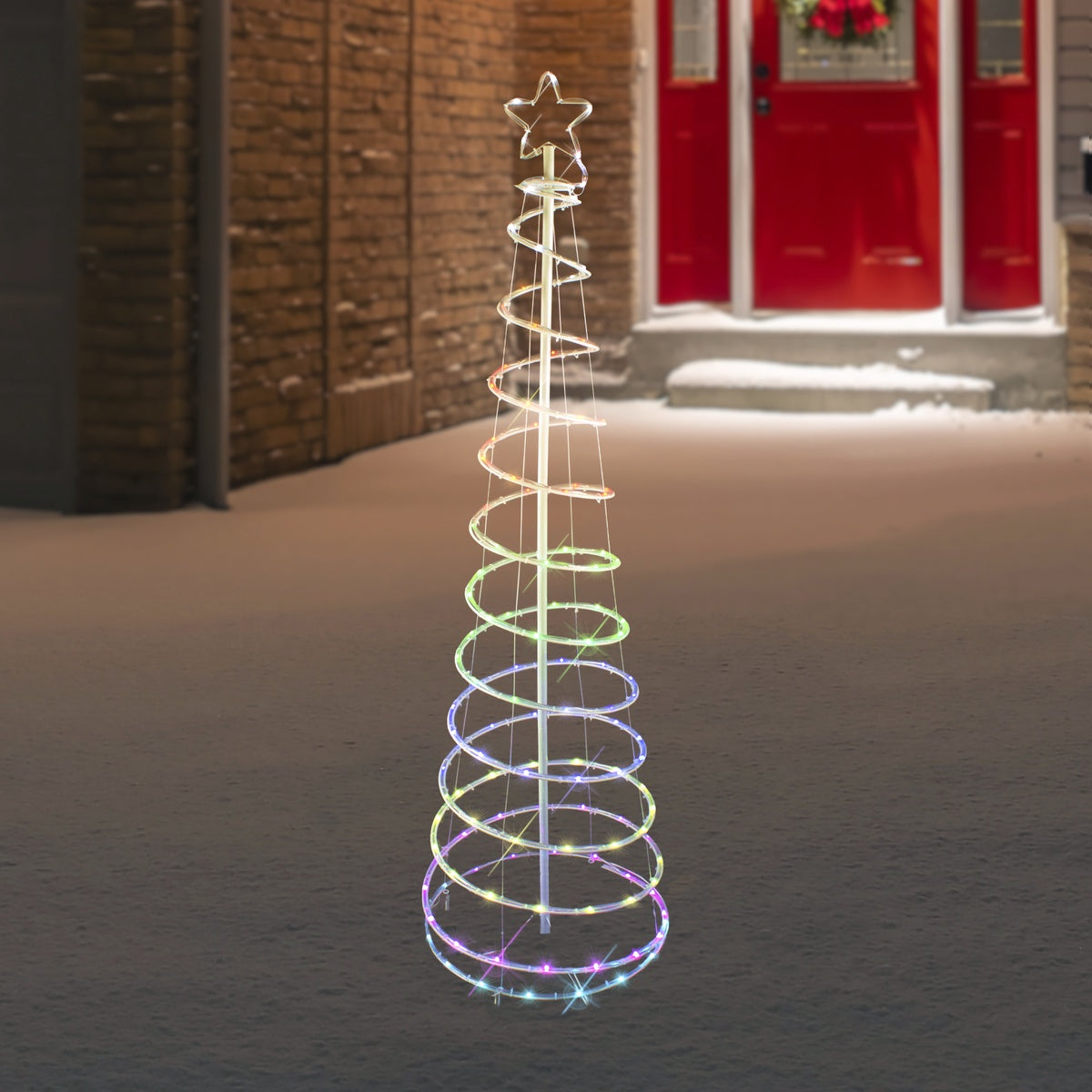  Northlight 6' LED Color Changing Multiple Function Outdoor Spiral Christmas Tree - Default Title - Bonton