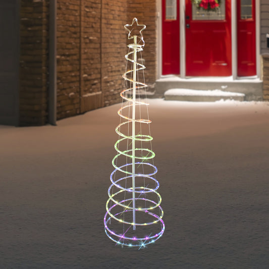 6' LED Color Changing Multiple Function Outdoor Spiral Christmas Tree