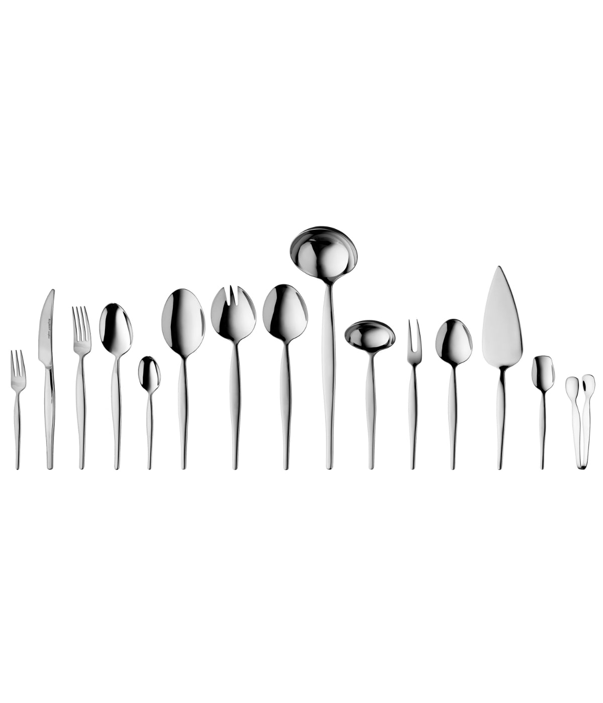  BergHOFF Essentials 18/10 Stainless Steel 72 Piece Flatware Set, Service for 12, Finesse - Silver - Bonton