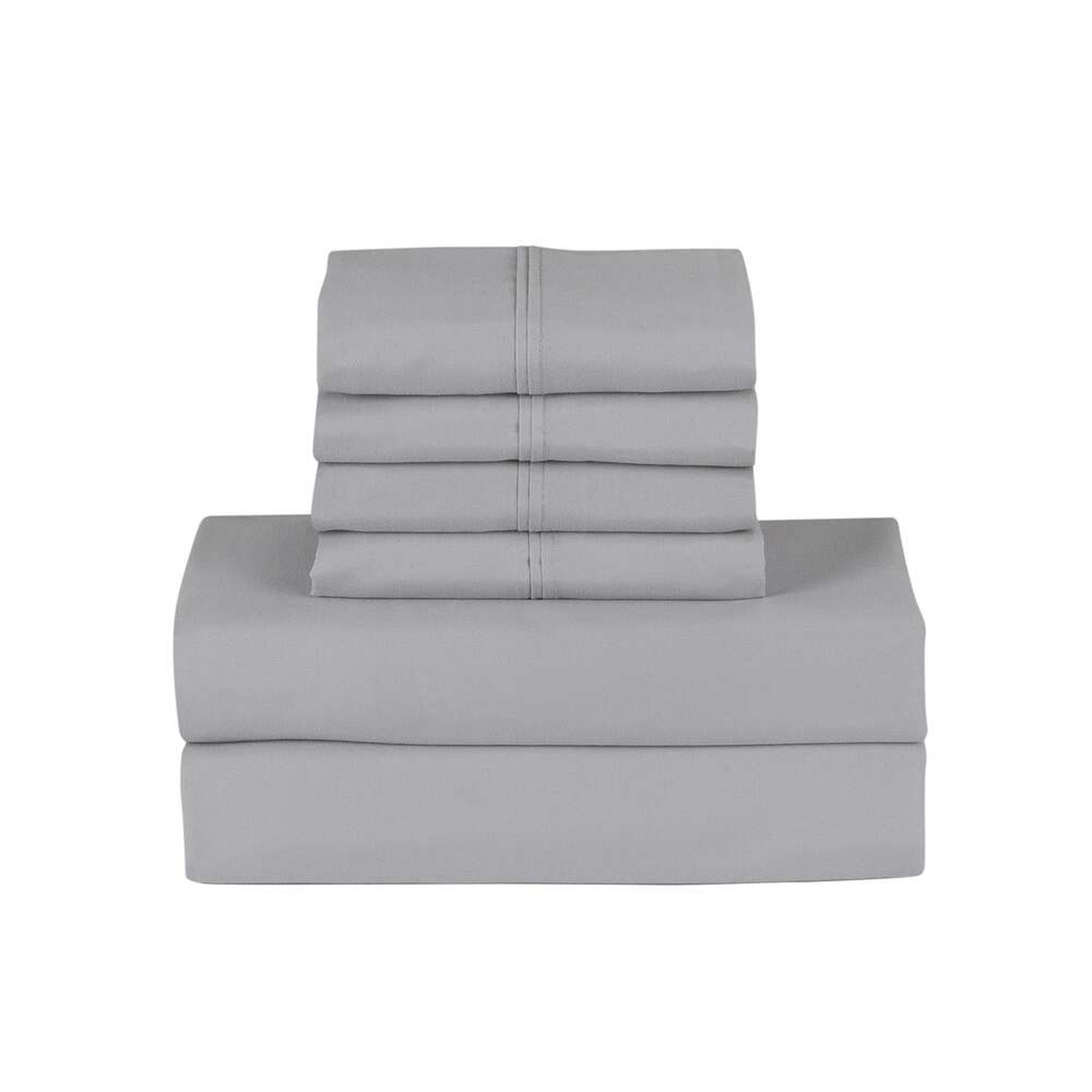  Bamboo Bamboo 6 Piece 1800 Thread Count Smart Pocket Ultra Soft Luxury Sheet Set - Full - Bonton