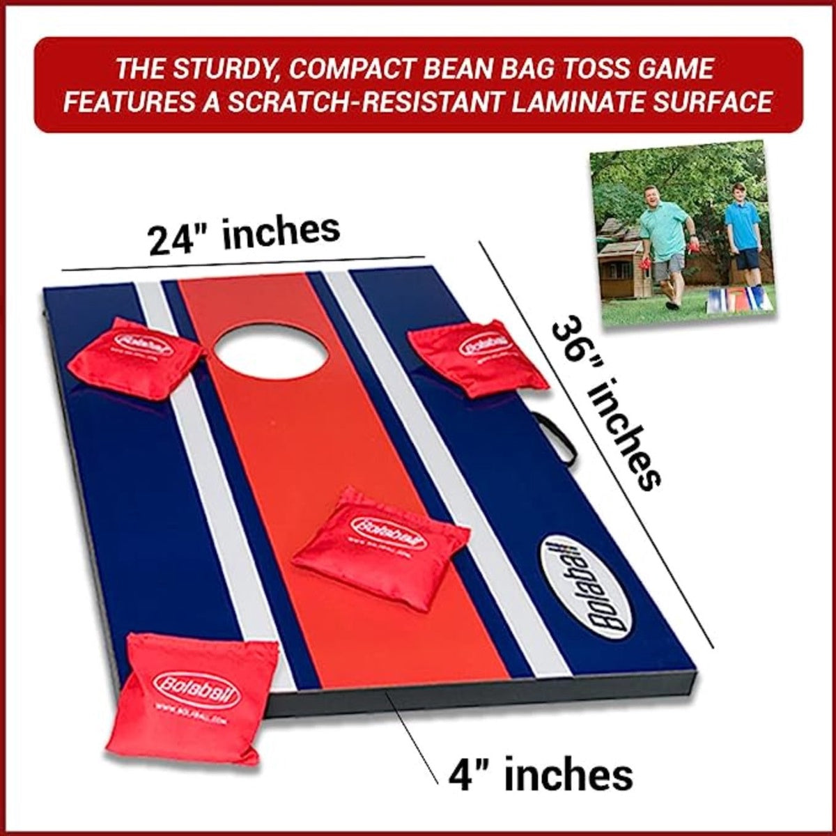  Bolaball Premium Portable Cornhole Game Set - All-Inclusive With Bean Bags, Easy Setup - Default Title - Bonton