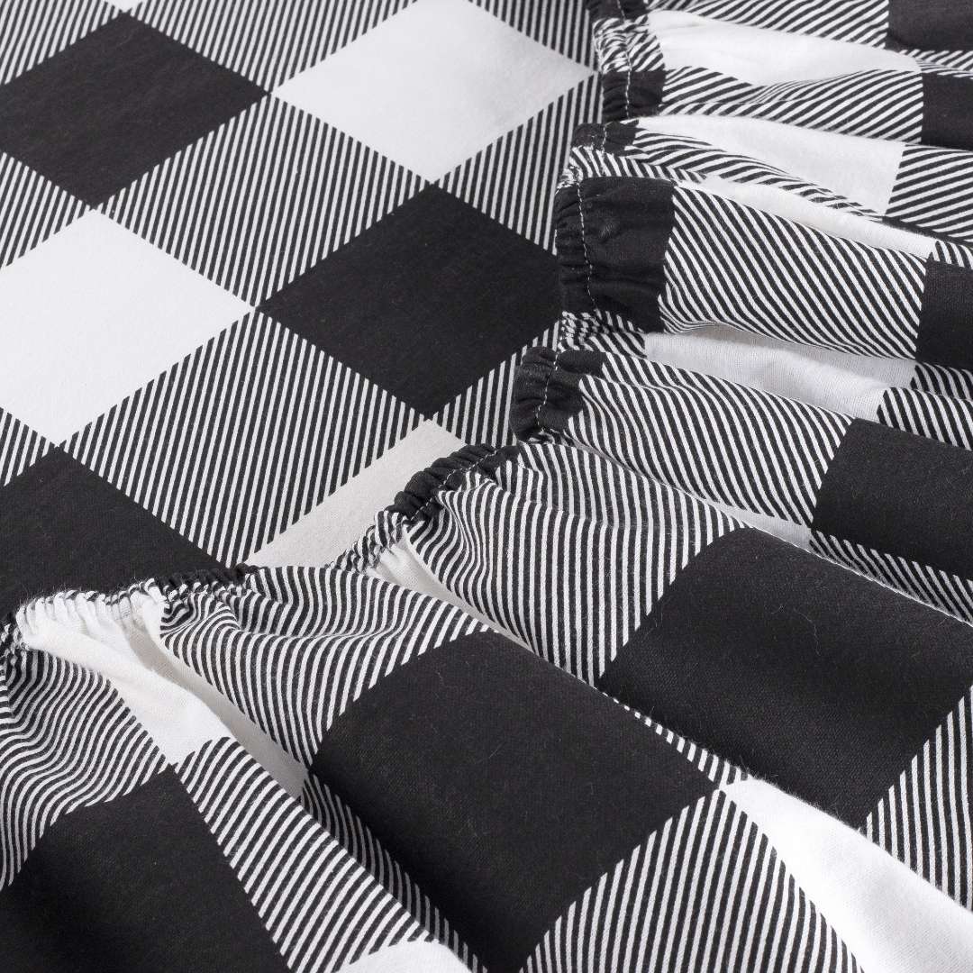  Kathy Ireland Home Kathy Ireland 100% Turkish Cotton Flannel Sheet Set - Buffalo Tartan - Bonton
